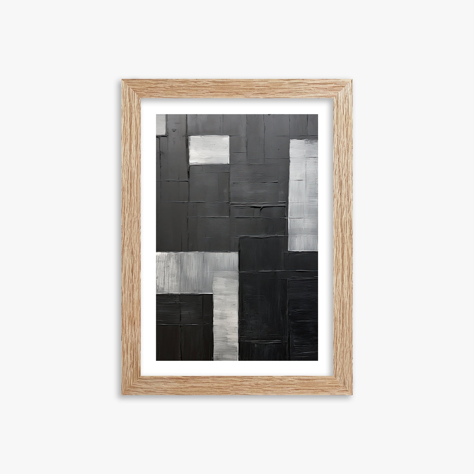 Urban Matrix, 21x30cm Framed Art Reproduction With Raw Oak Frame
