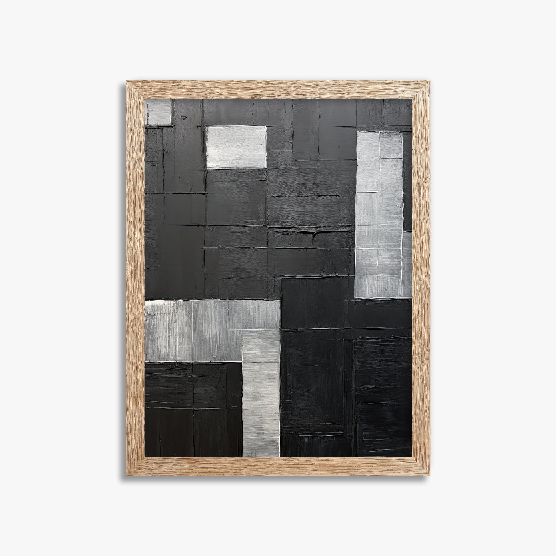 Urban Matrix, 30x40cm Framed Art Reproduction With Raw Oak Frame