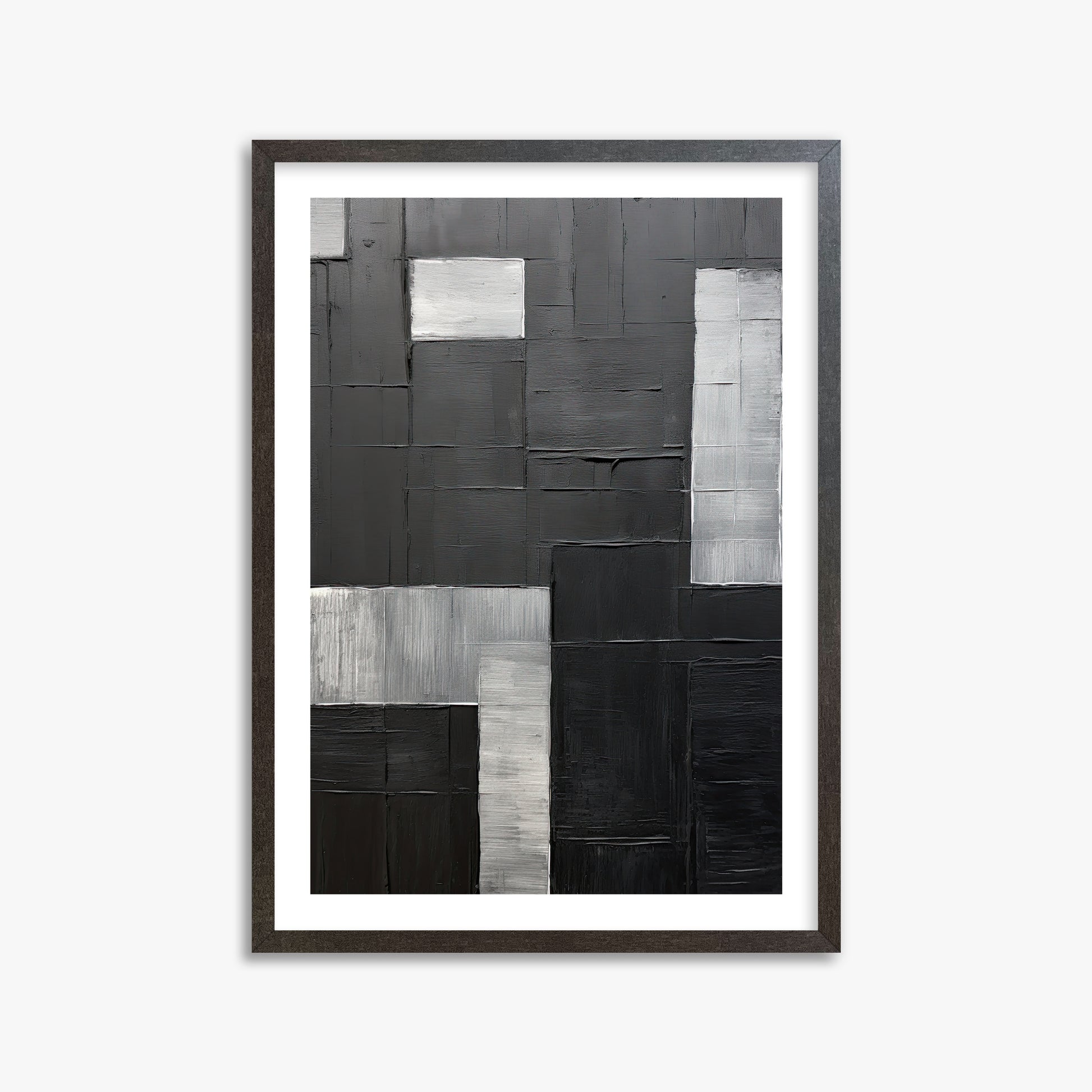 Urban Matrix, 50x70cm Framed Art Reproduction With Espresso Frame