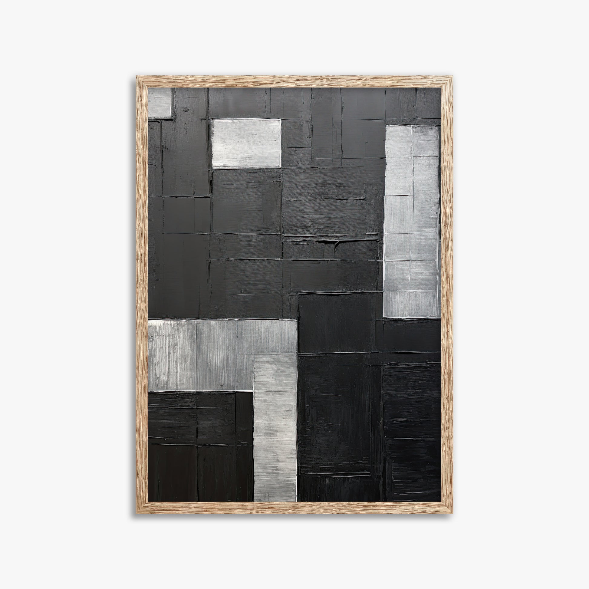 Urban Matrix, 50x70cm Framed Art Reproduction With Raw Oak Frame