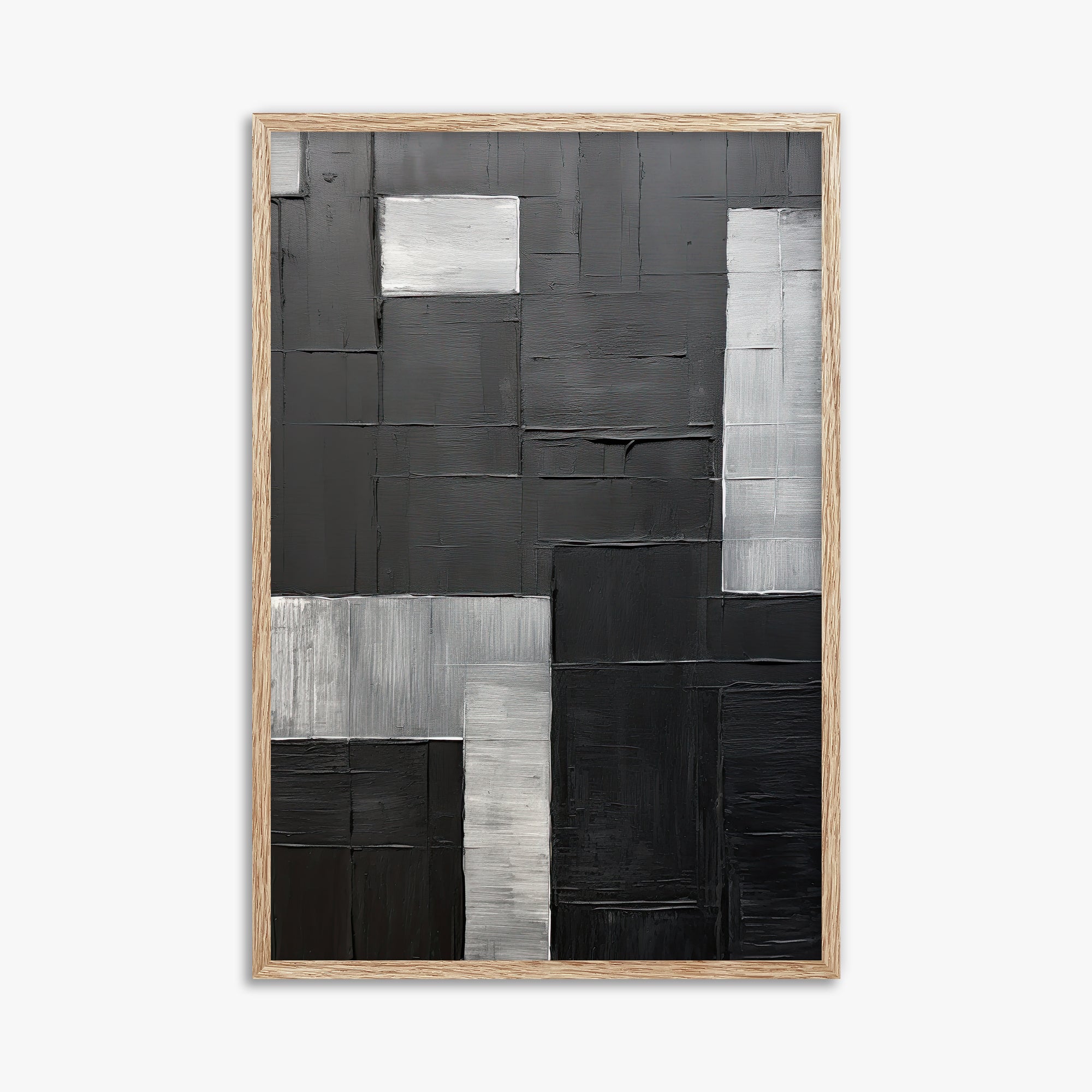 Urban Matrix, 61x91cm Framed Art Reproduction With Raw Oak Frame