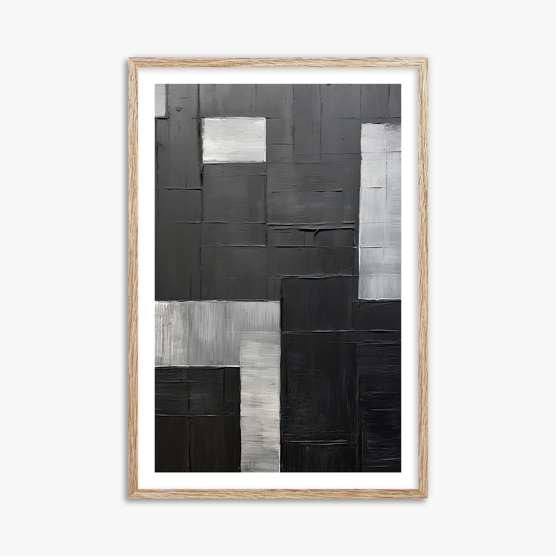 Urban Matrix, 61x91cm Framed Art Reproduction With Raw Oak Frame