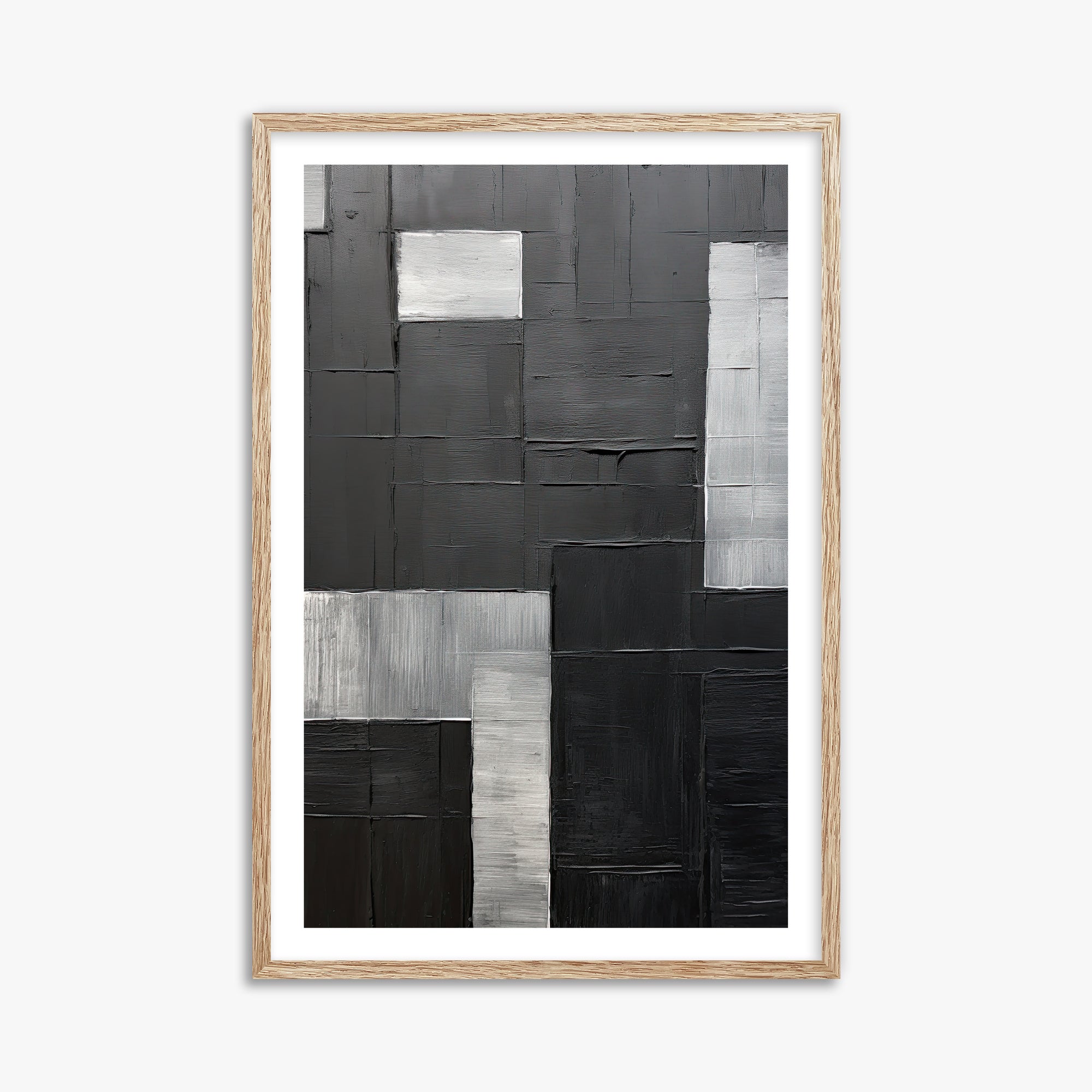 Urban Matrix, 61x91cm Framed Art Reproduction With Raw Oak Frame