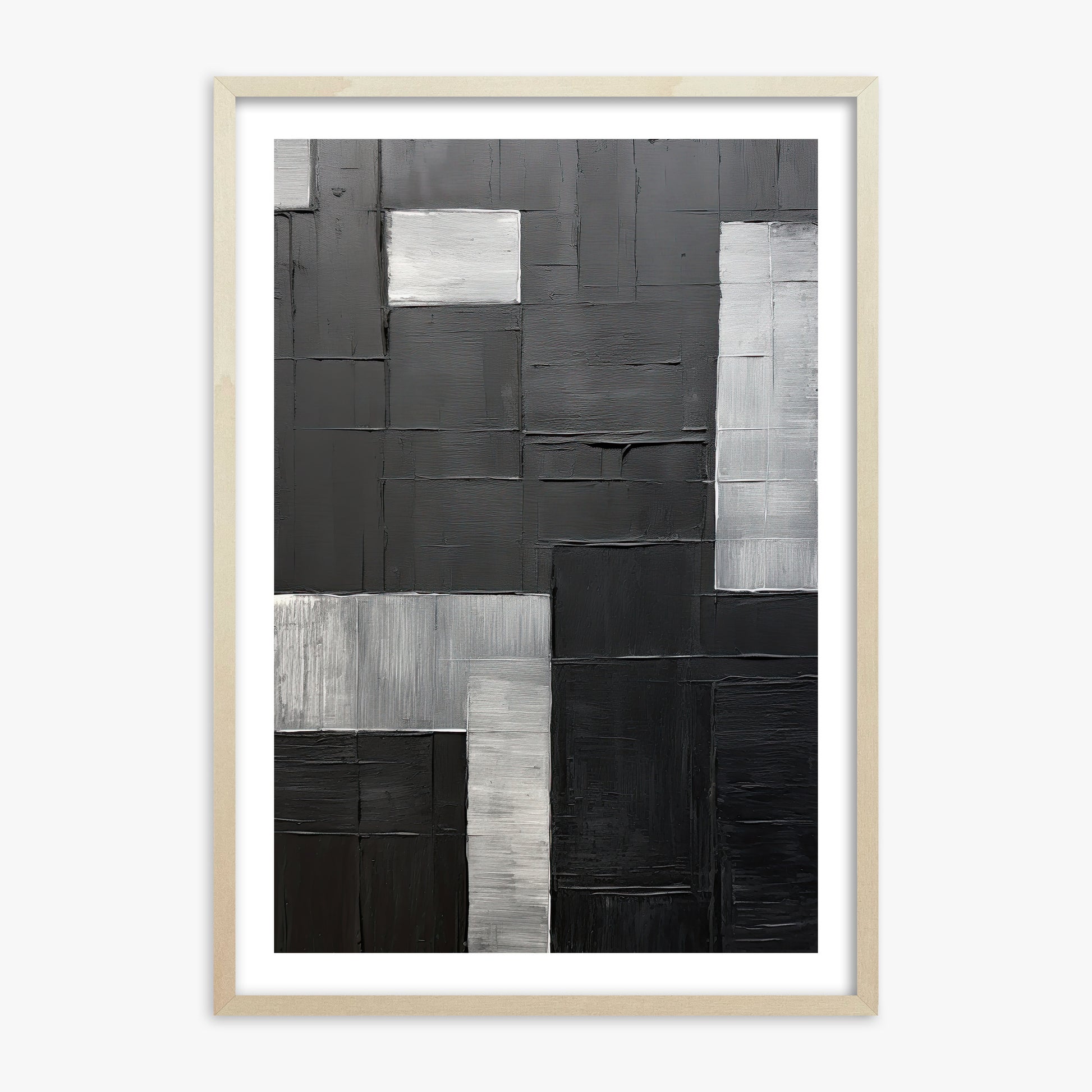 Urban Matrix, 70x100cm Framed Art Reproduction With Lime Wood Frame