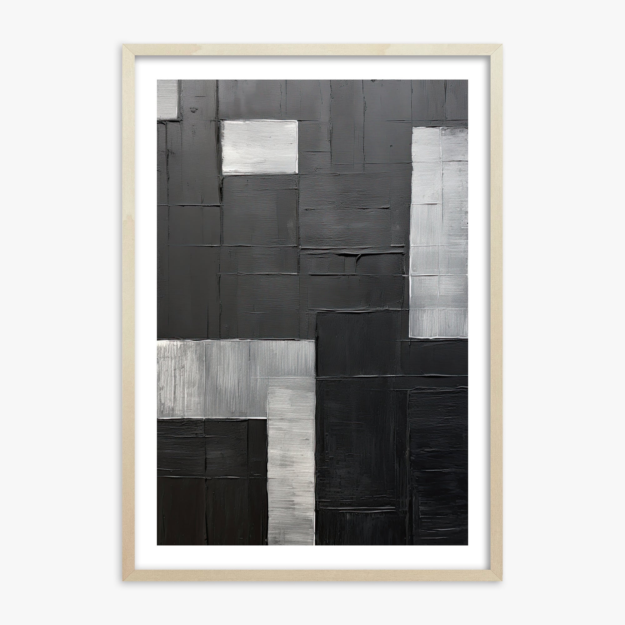 Urban Matrix, 70x100cm Framed Art Reproduction With Lime Wood Frame