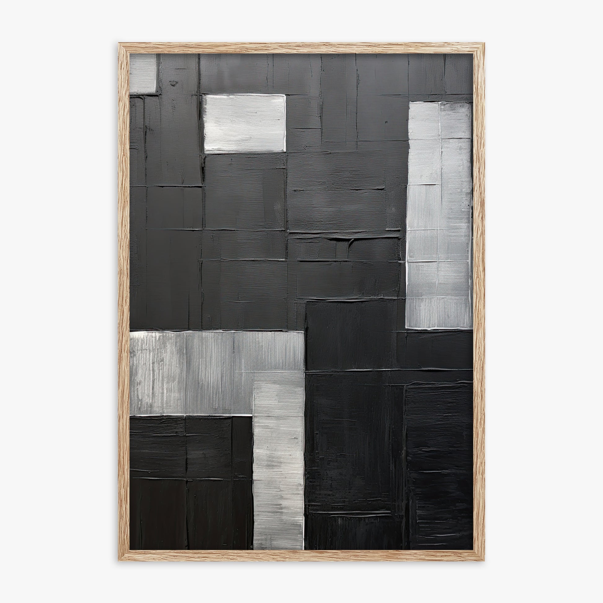 Urban Matrix, 70x100cm Framed Art Reproduction With Raw Oak Frame