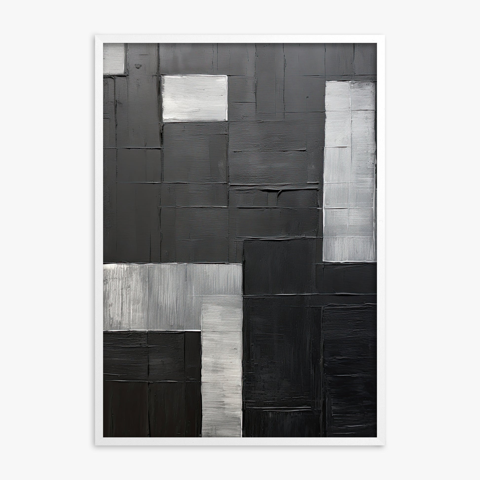 Urban Matrix, White Framed Poster With White Frame