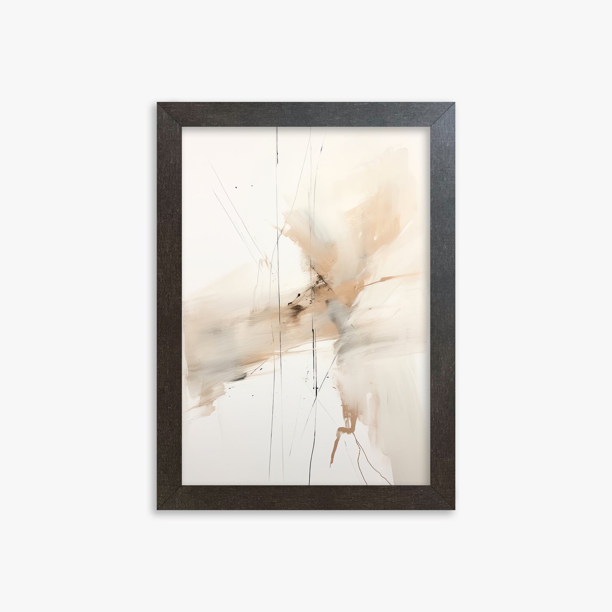 Ethereal Drifts, 21x30cm Framed Art Reproduction With Espresso Frame