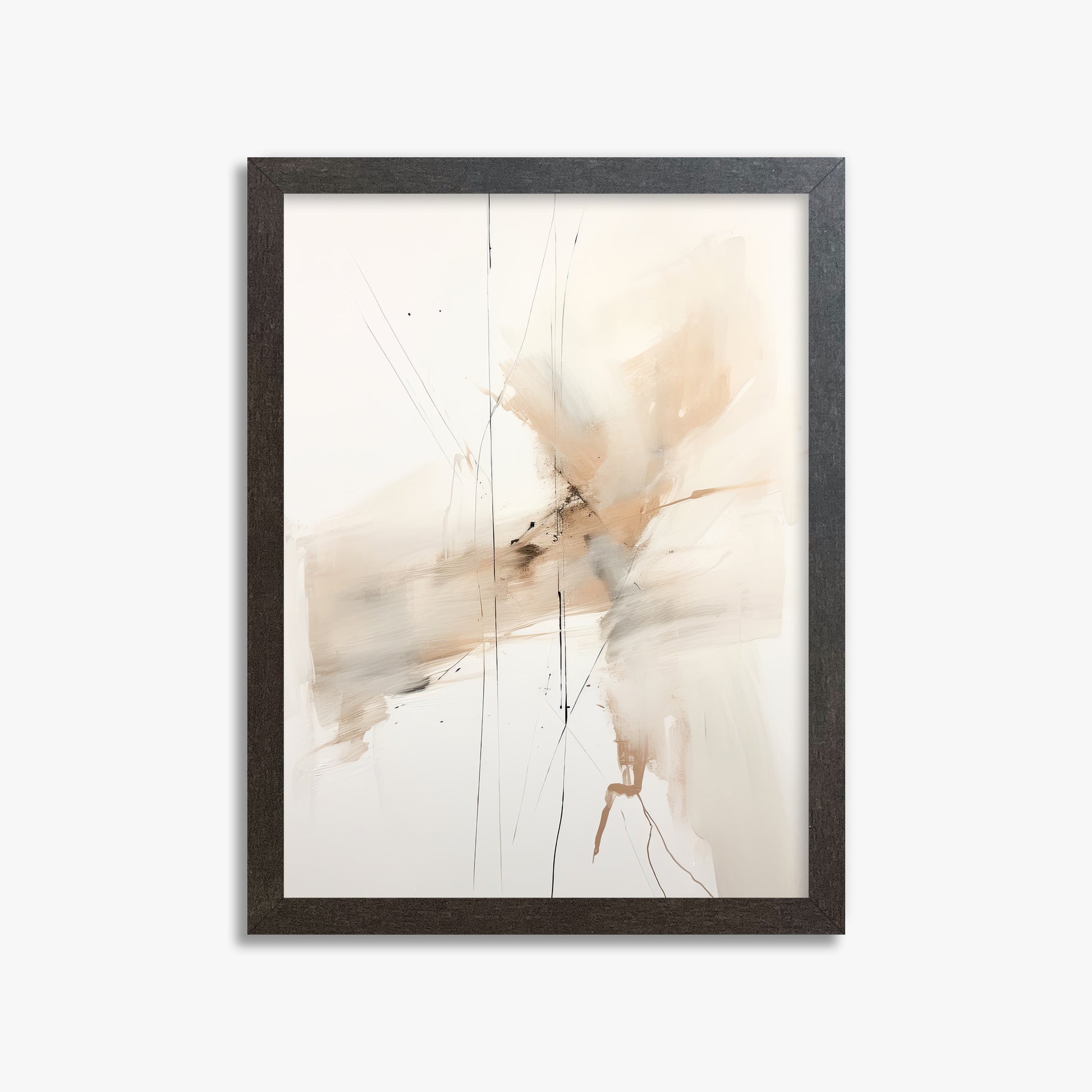 Ethereal Drifts, 30x40cm Framed Art Reproduction With Espresso Frame