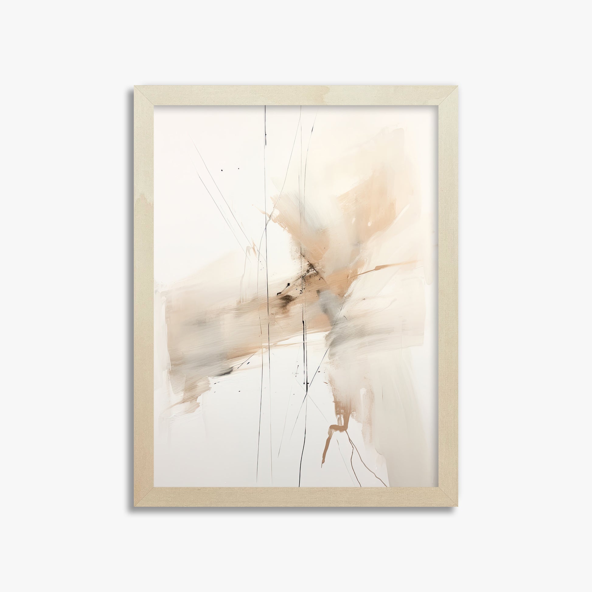 Ethereal Drifts, 30x40cm Framed Art Reproduction With Lime Wood Frame