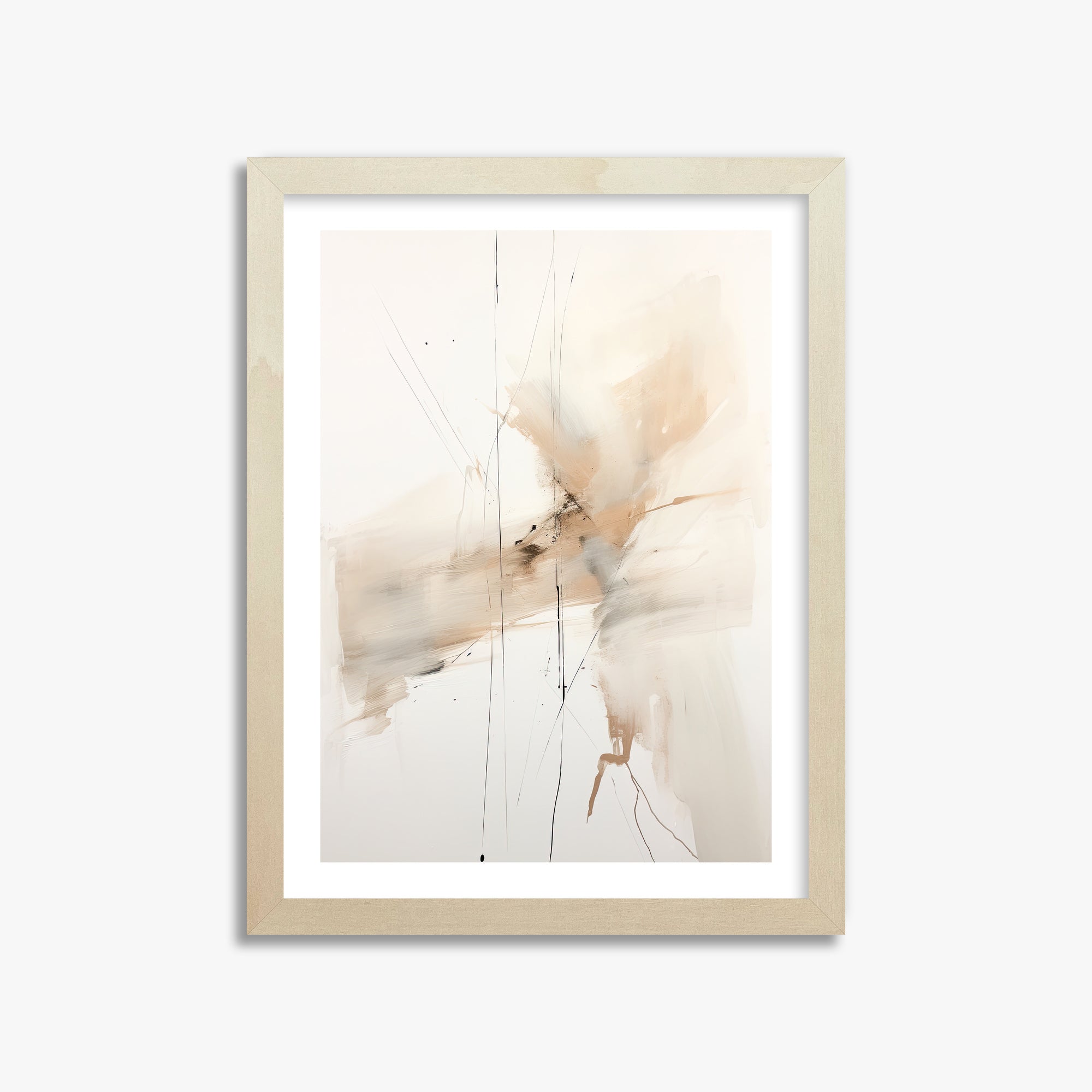 Ethereal Drifts, 30x40cm Framed Art Reproduction With Lime Wood Frame