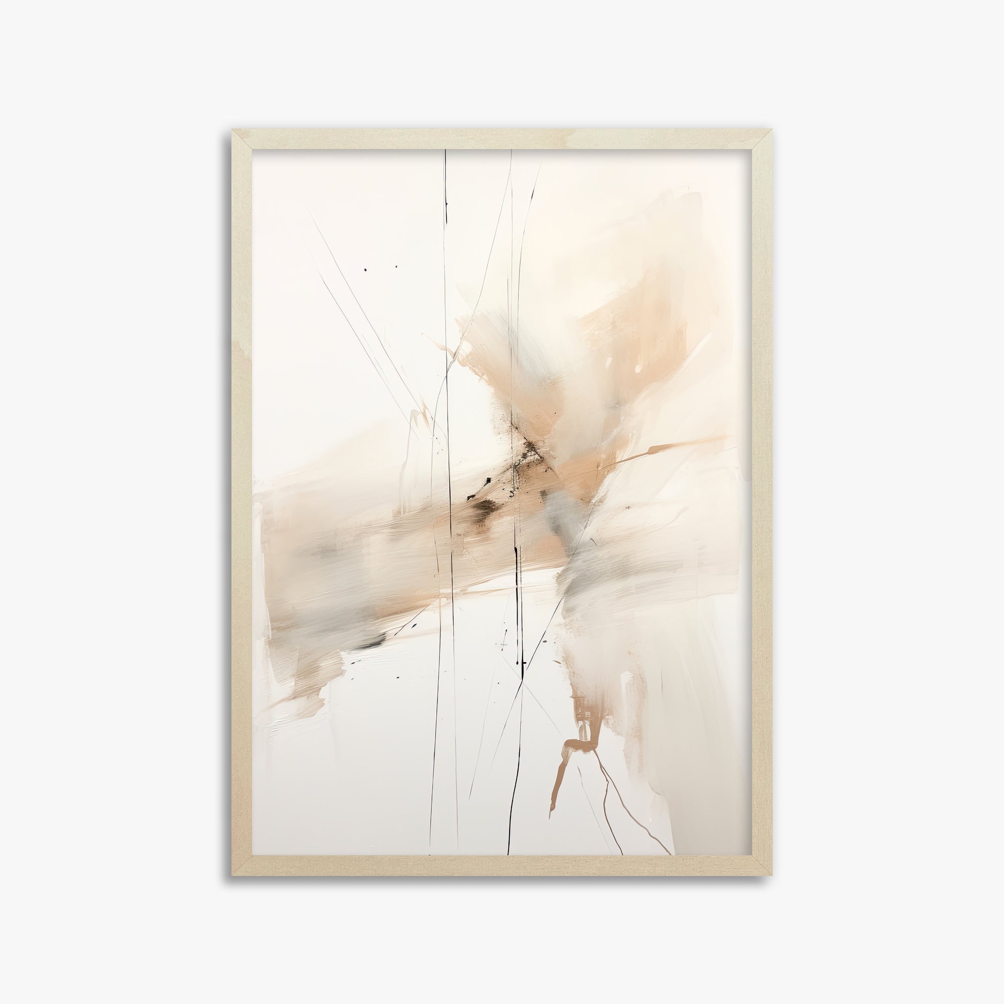 Ethereal Drifts, 50x70cm Framed Art Reproduction With Lime Wood Frame