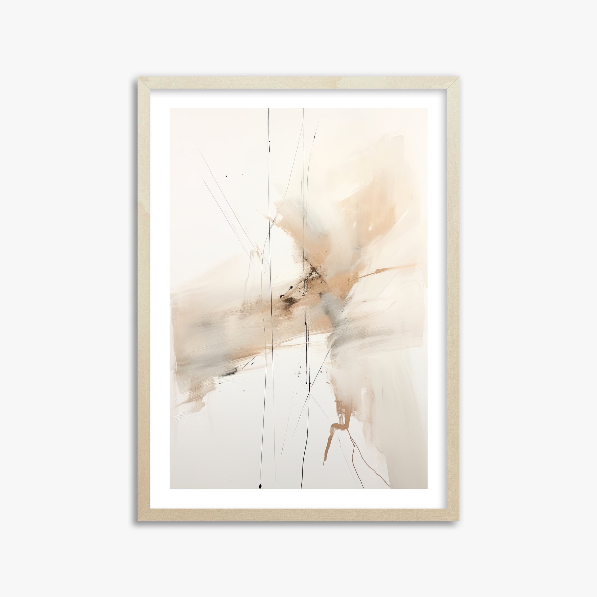 Ethereal Drifts, 50x70cm Framed Art Reproduction With Lime Wood Frame