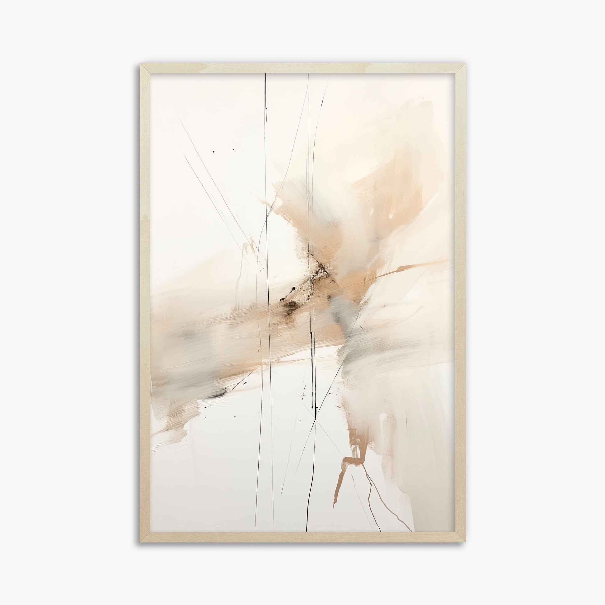 Ethereal Drifts, 61x91cm Framed Art Reproduction With Lime Wood Frame