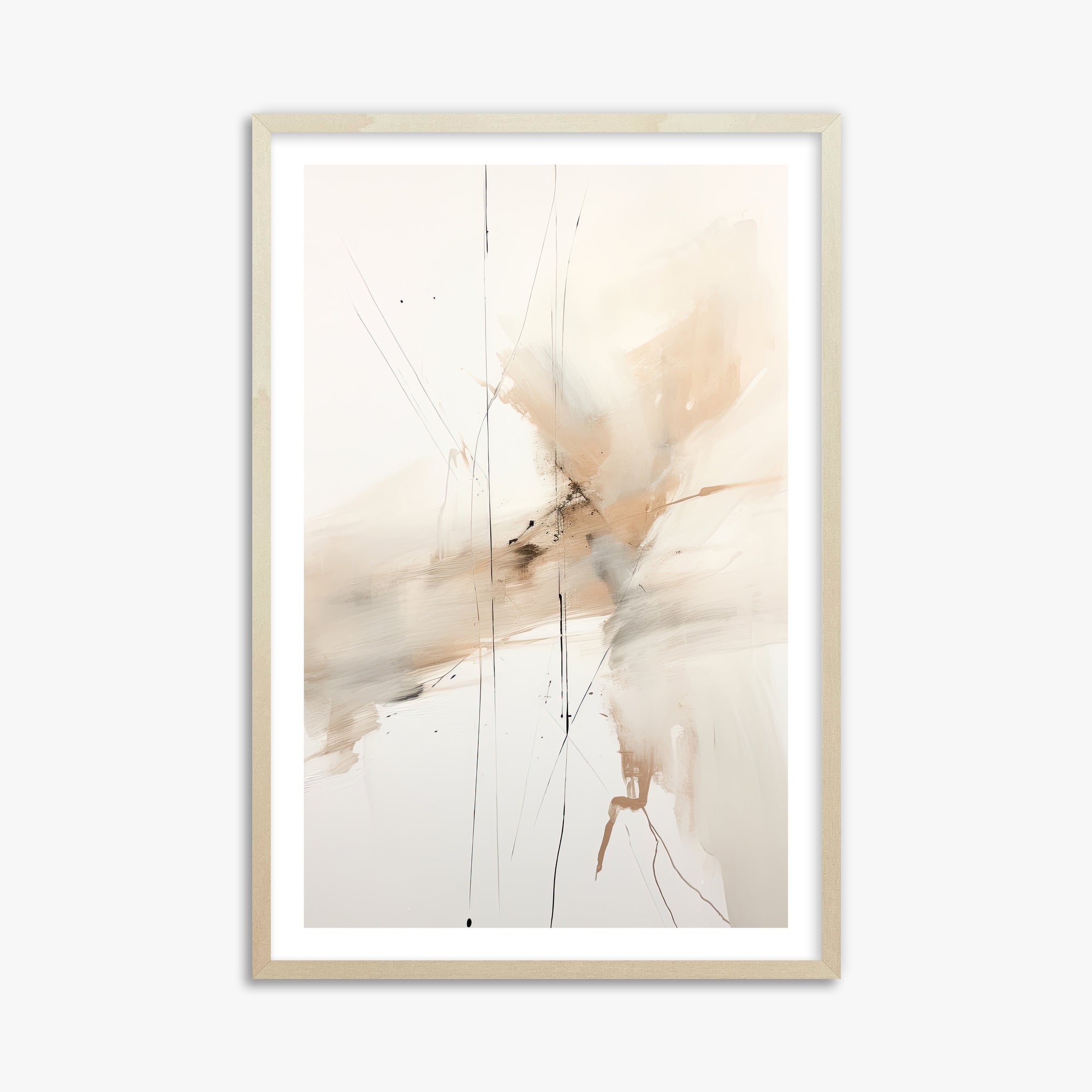 Ethereal Drifts, 61x91cm Framed Art Reproduction With Lime Wood Frame