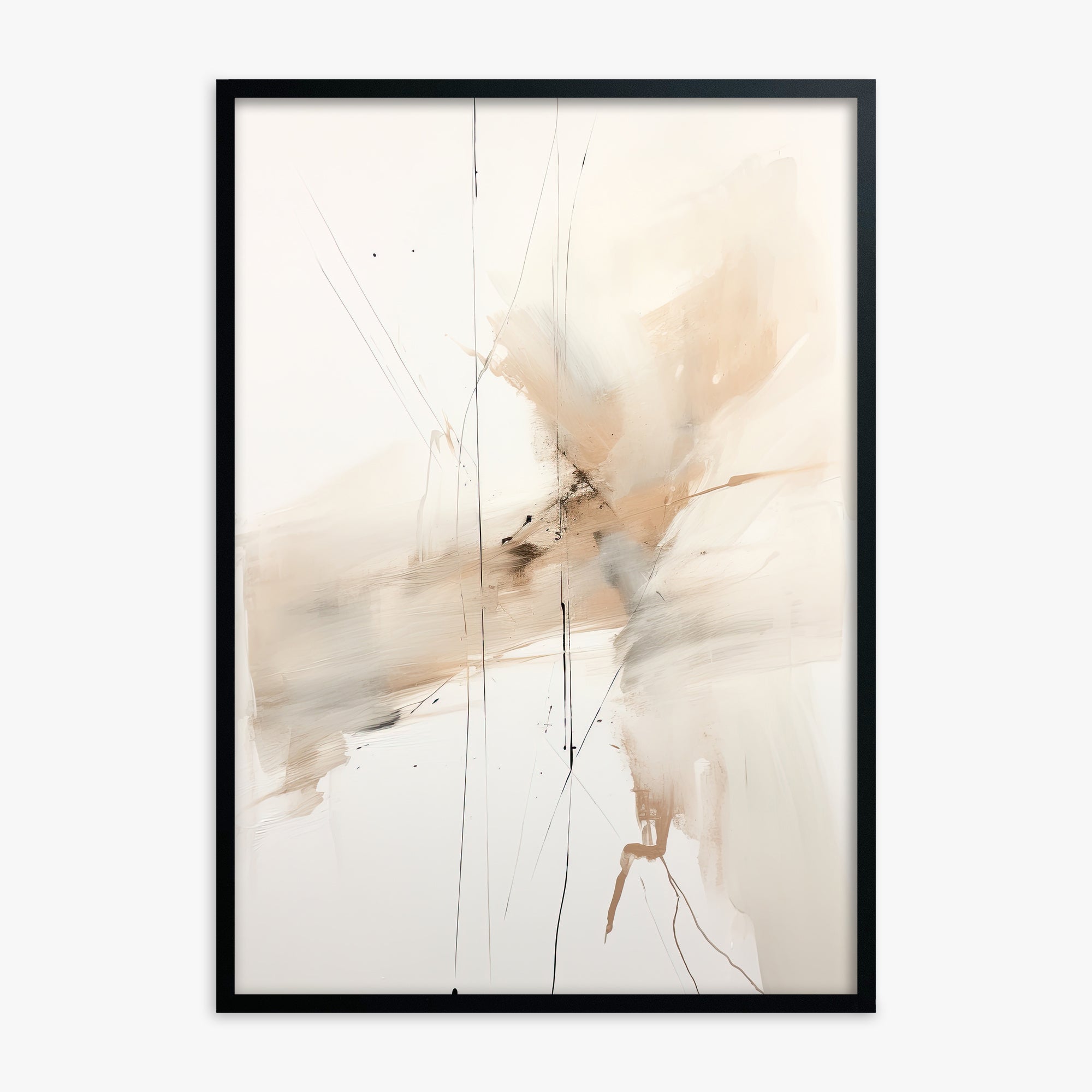 Ethereal Drifts, Black Framed Poster With Black Frame
