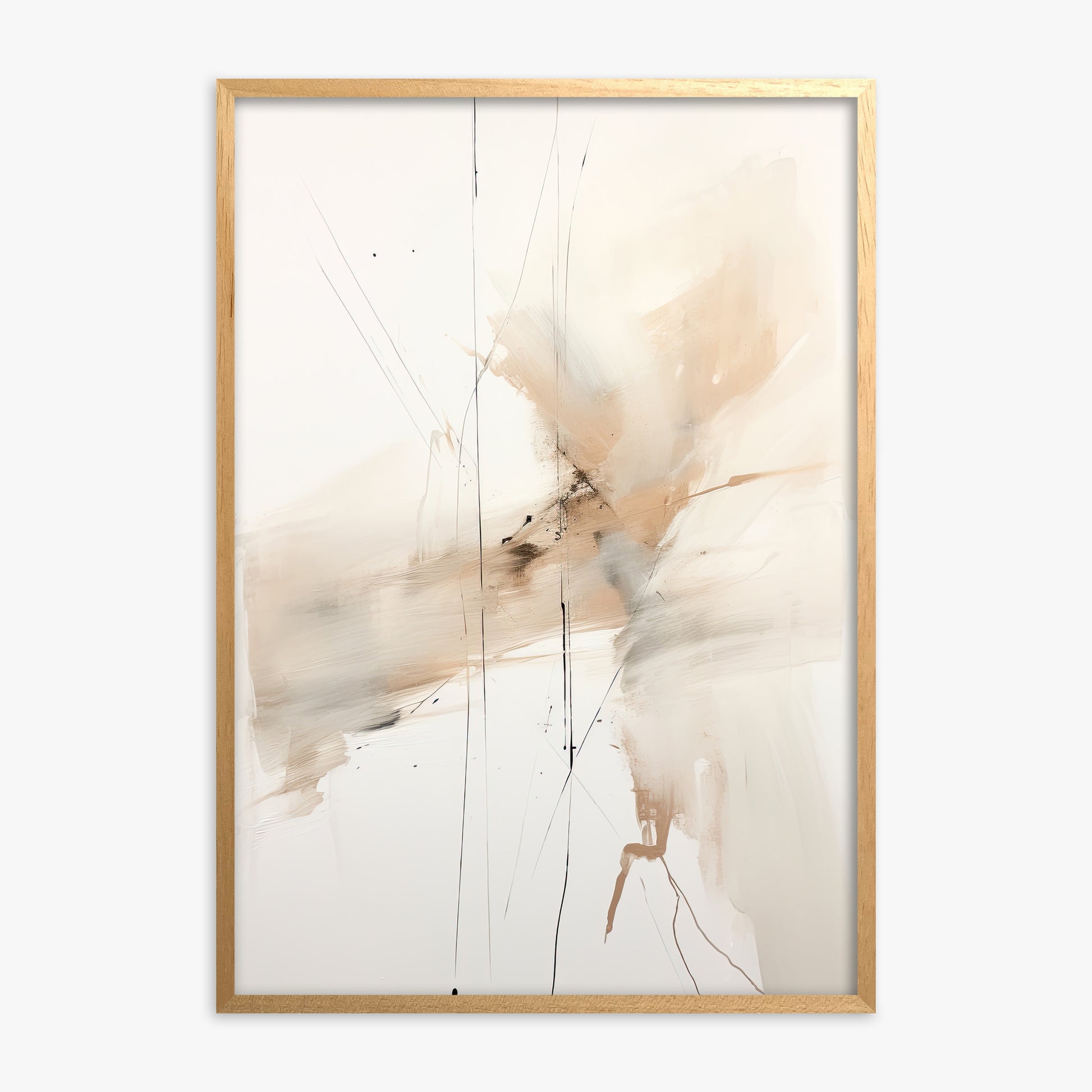 Ethereal Drifts, Oak Framed Poster With Oak Frame