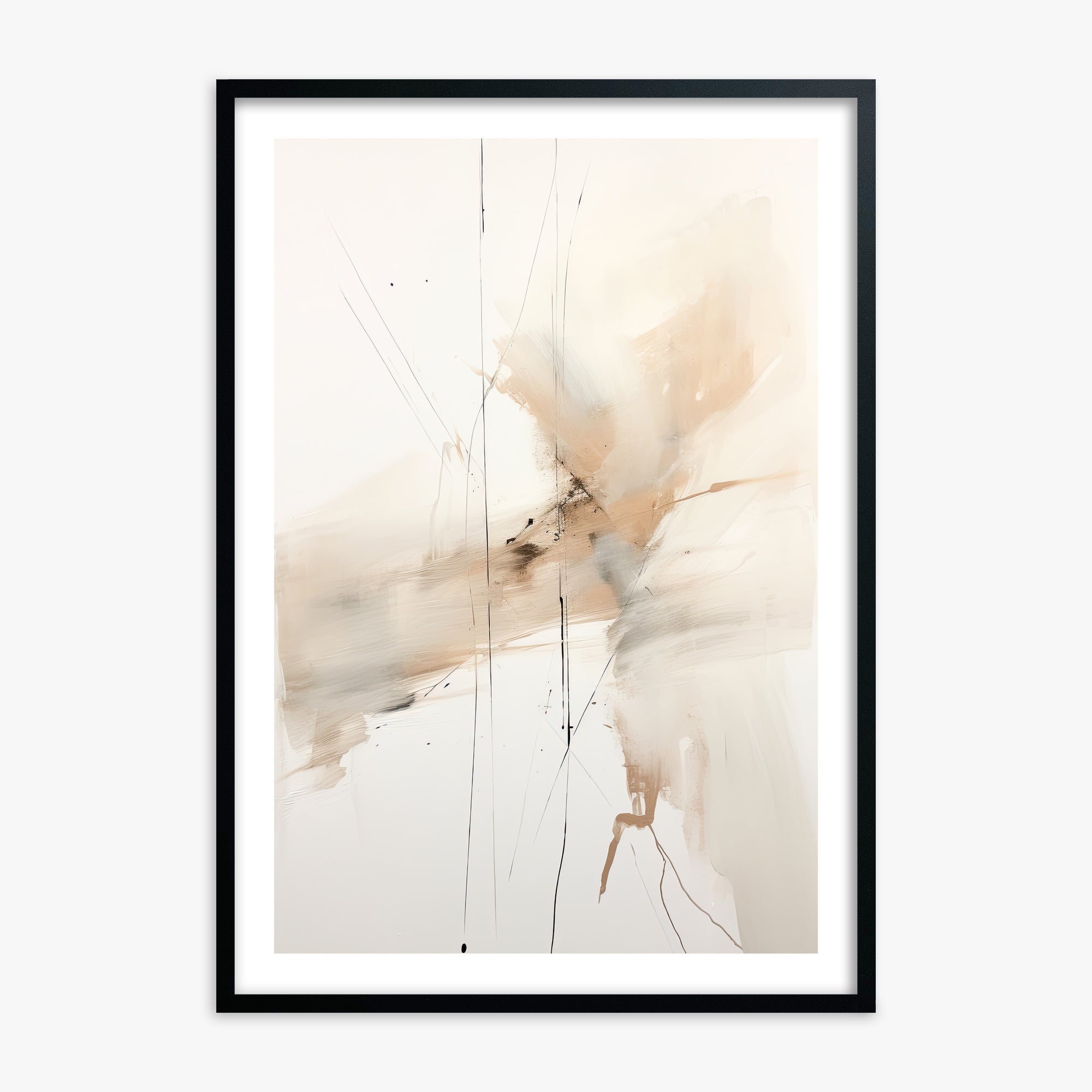 Ethereal Drifts, 70x100cm Black Framed Art Reproduction
