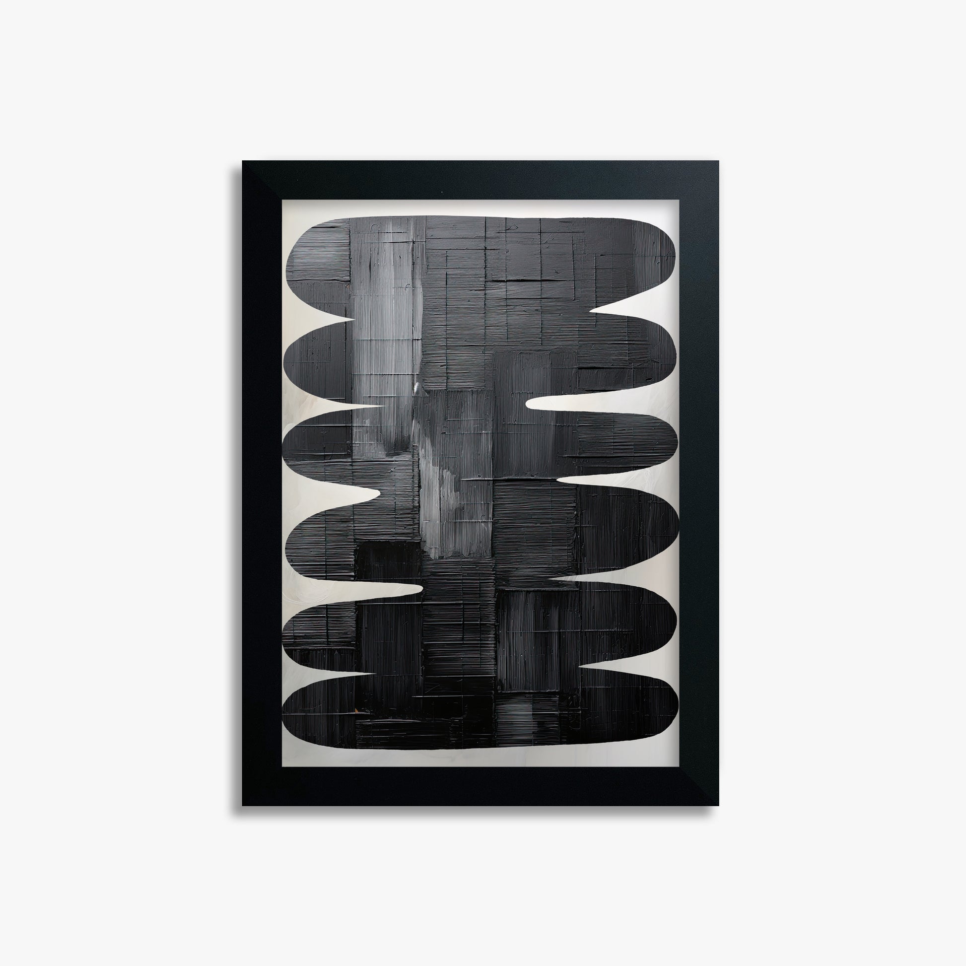 Midnight Waves, 21x30cm Framed Poster With Black Frame