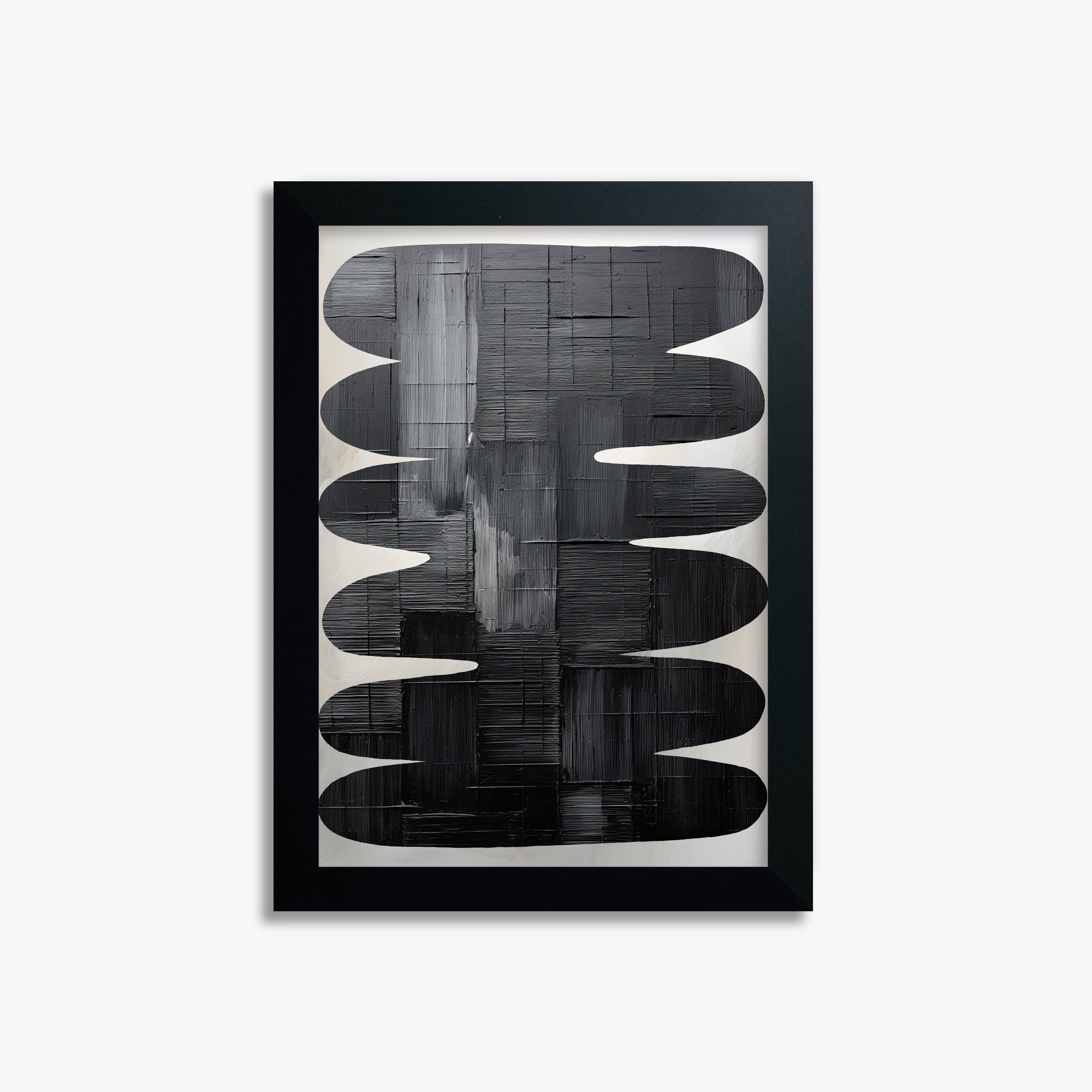 Midnight Waves, 21x30cm Framed Poster With Black Frame