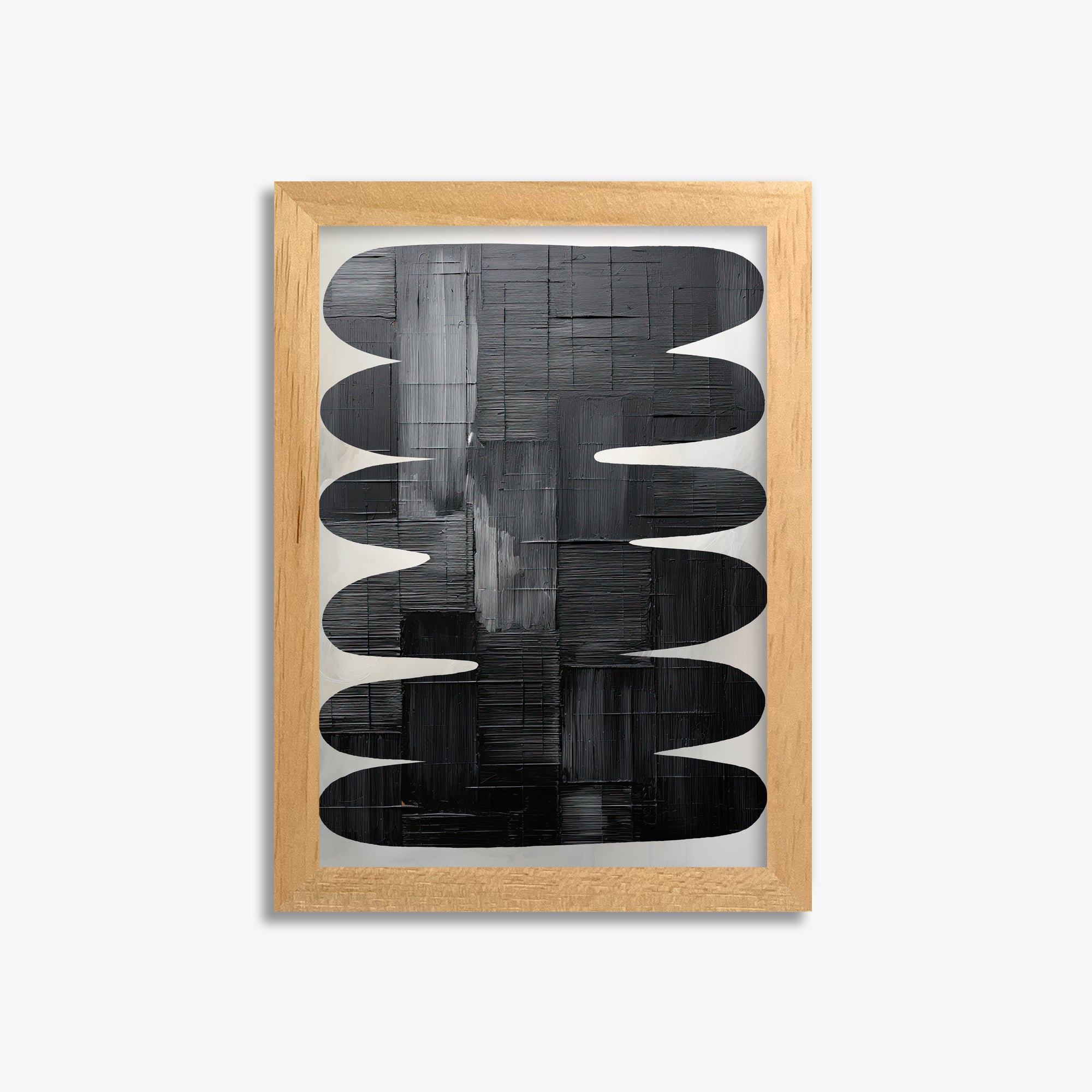 Midnight Waves, 21x30cm Framed Poster With Oak Frame