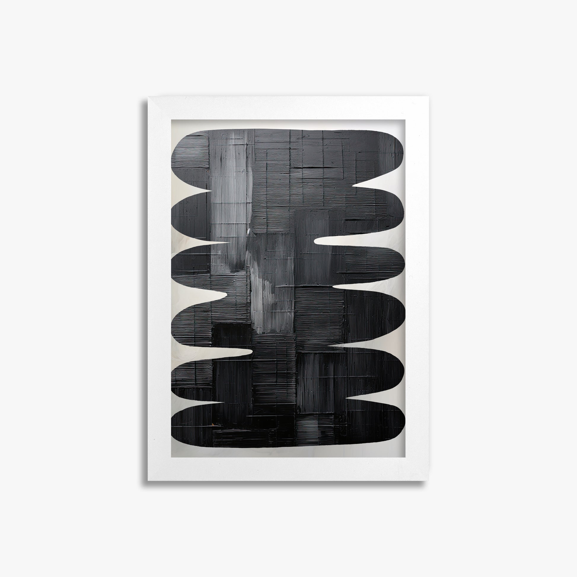 Midnight Waves, 21x30cm Framed Poster With White Frame