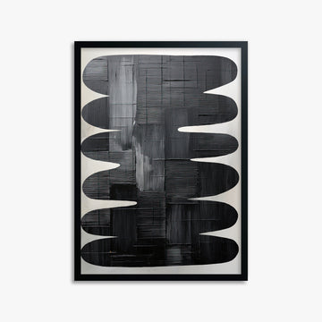 Midnight Waves, 50x70cm Framed Poster With Black Frame
