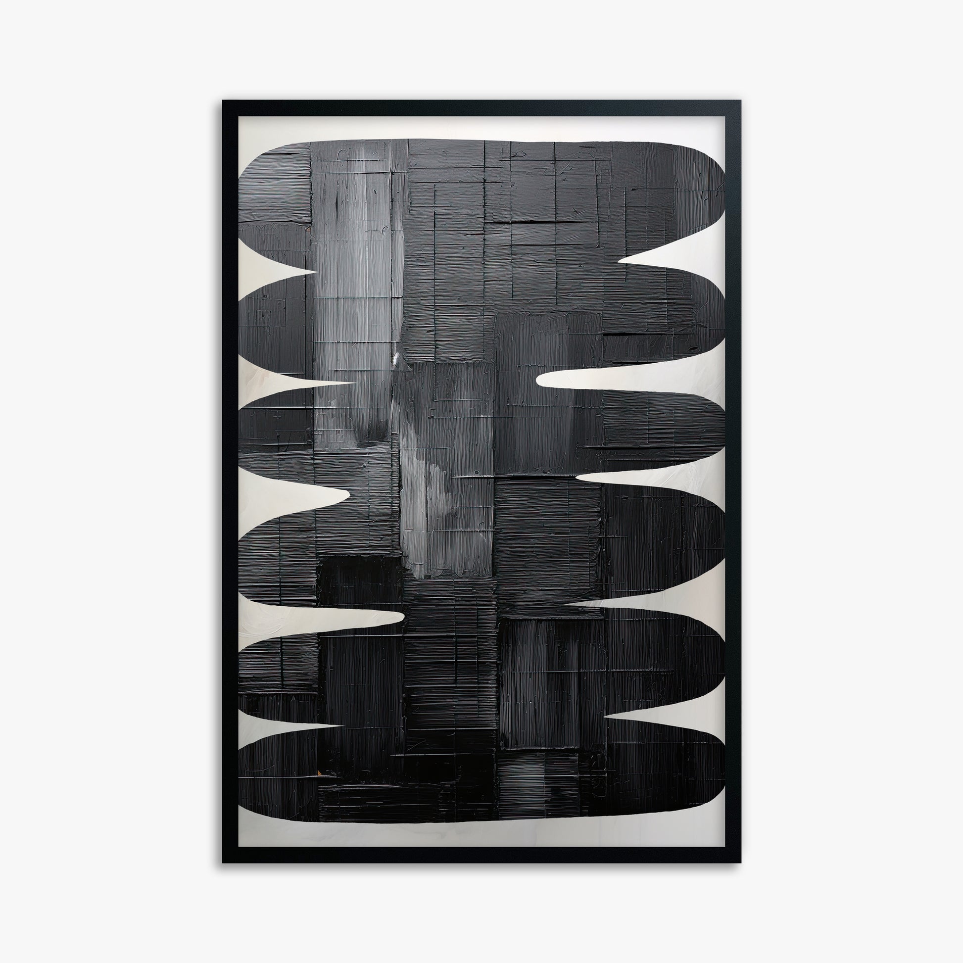 Midnight Waves, 61x91cm Framed Poster With Black Frame