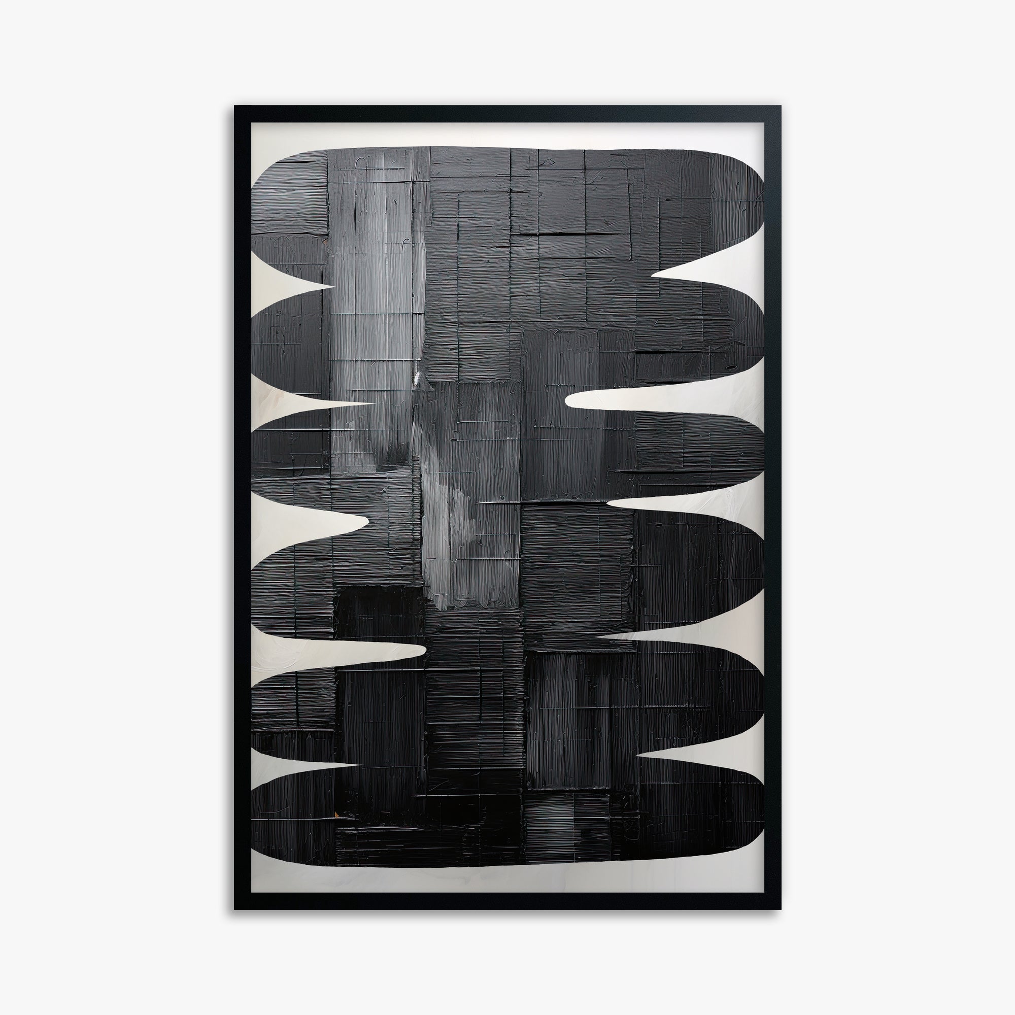 Midnight Waves, 61x91cm Framed Poster With Black Frame