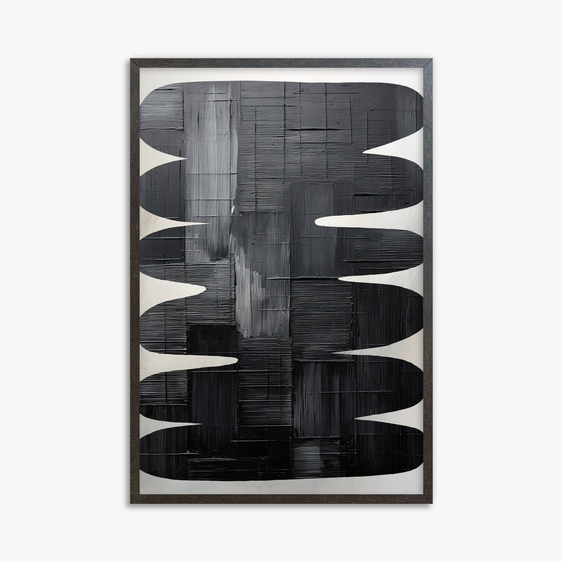 Midnight Waves, 61x91cm Framed Art Reproduction With Espresso Frame