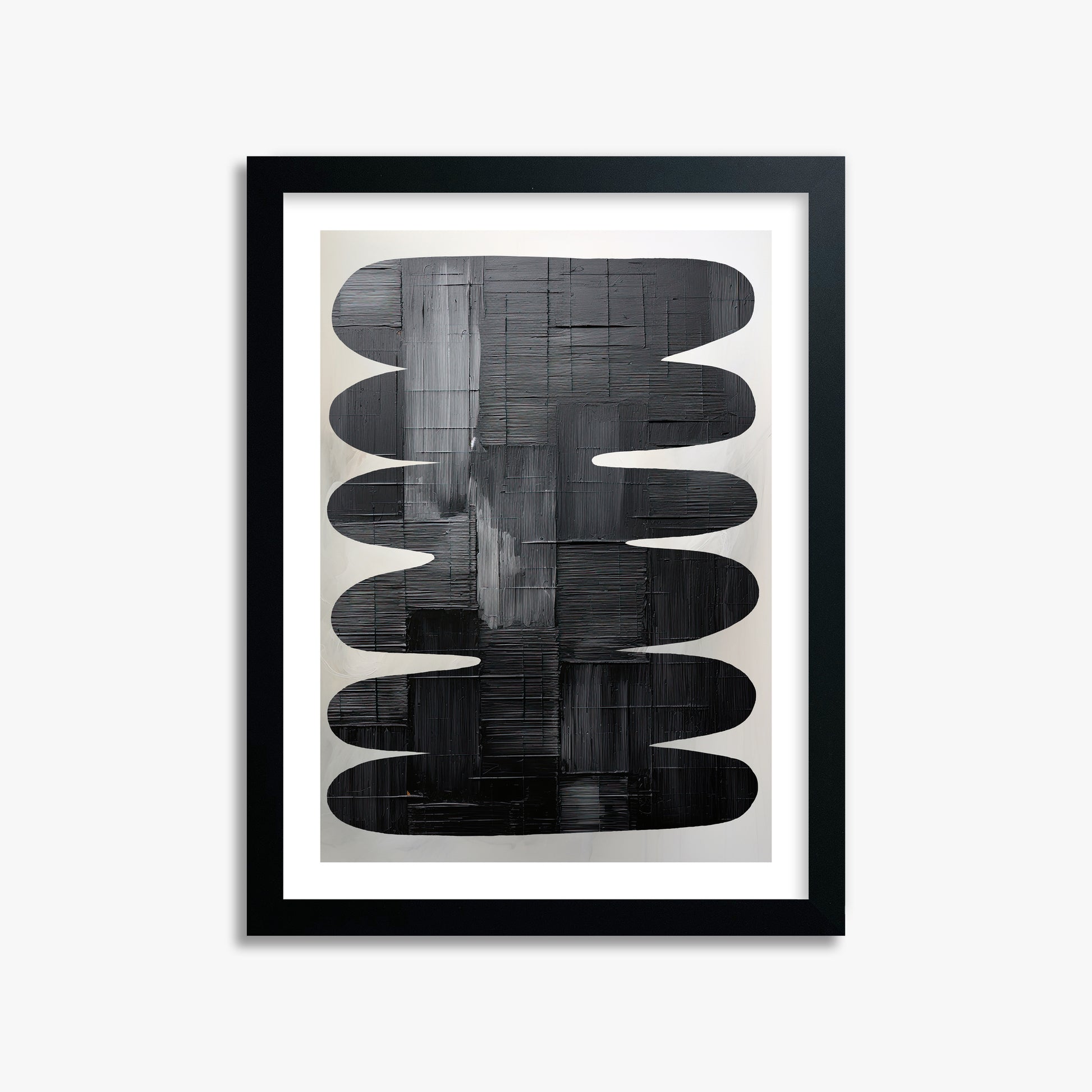 Midnight Waves, 30x40cm Black Framed Art Reproduction