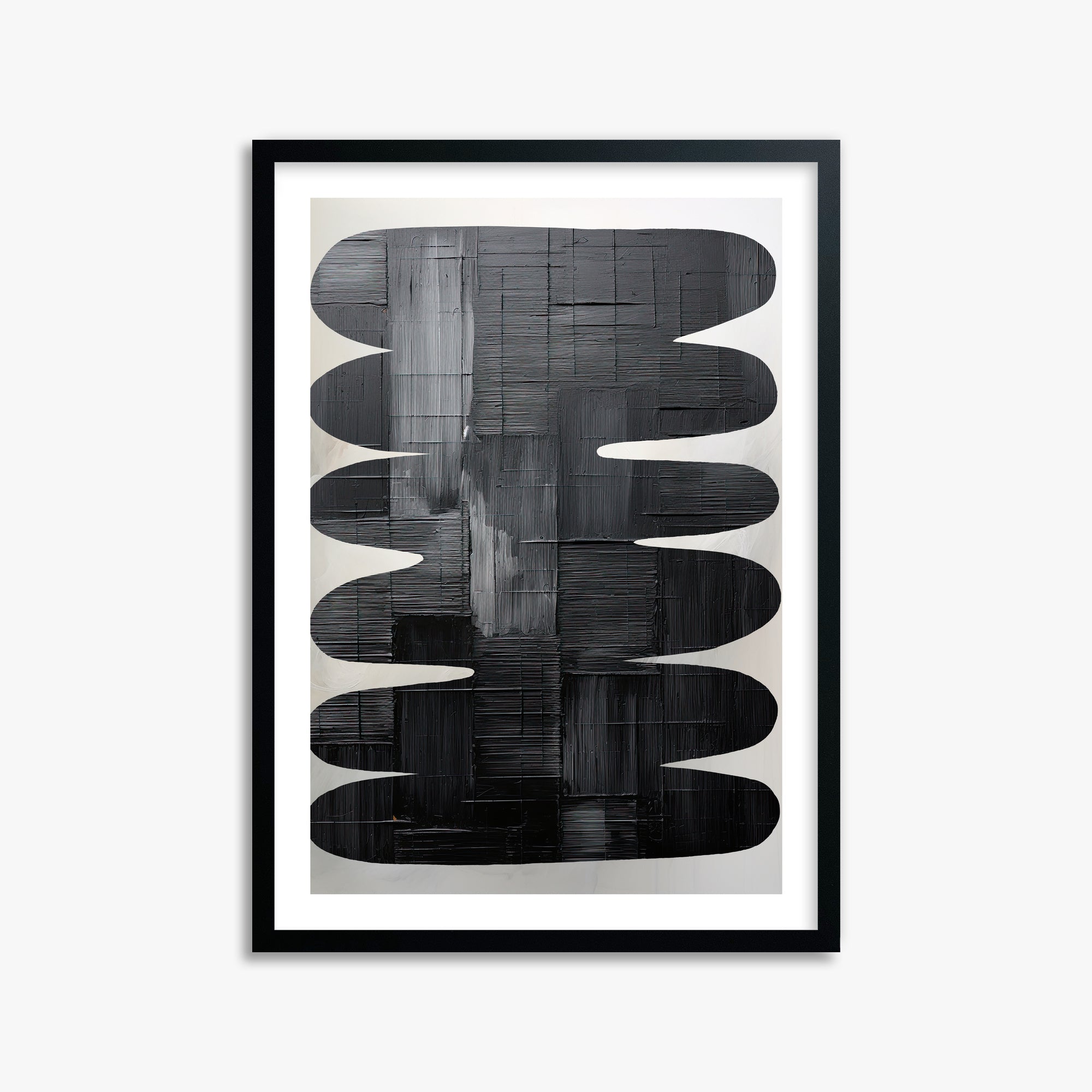 Midnight Waves, 50x70cm Black Framed Art Reproduction