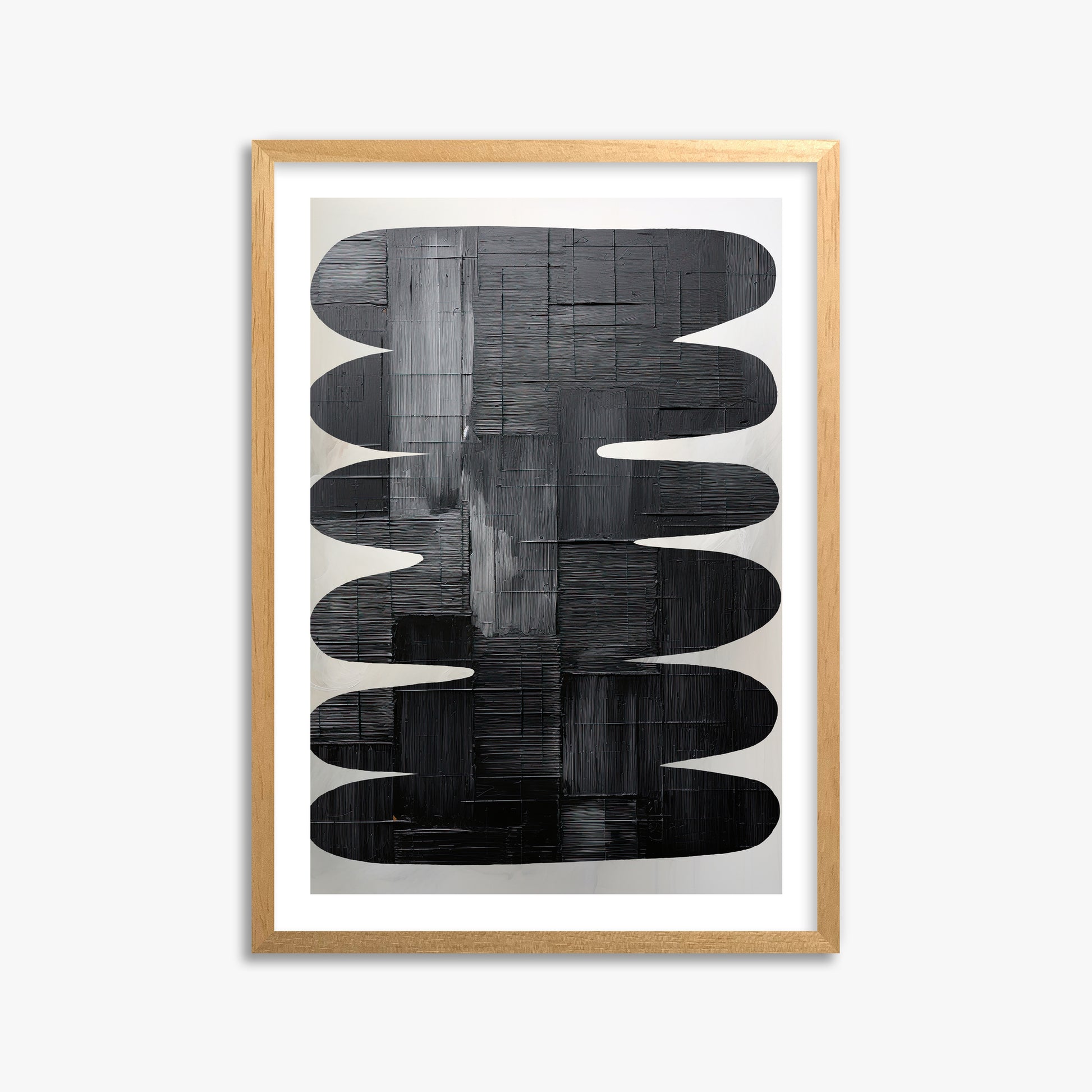 Midnight Waves, 50x70cm Oak Framed Art Reproduction