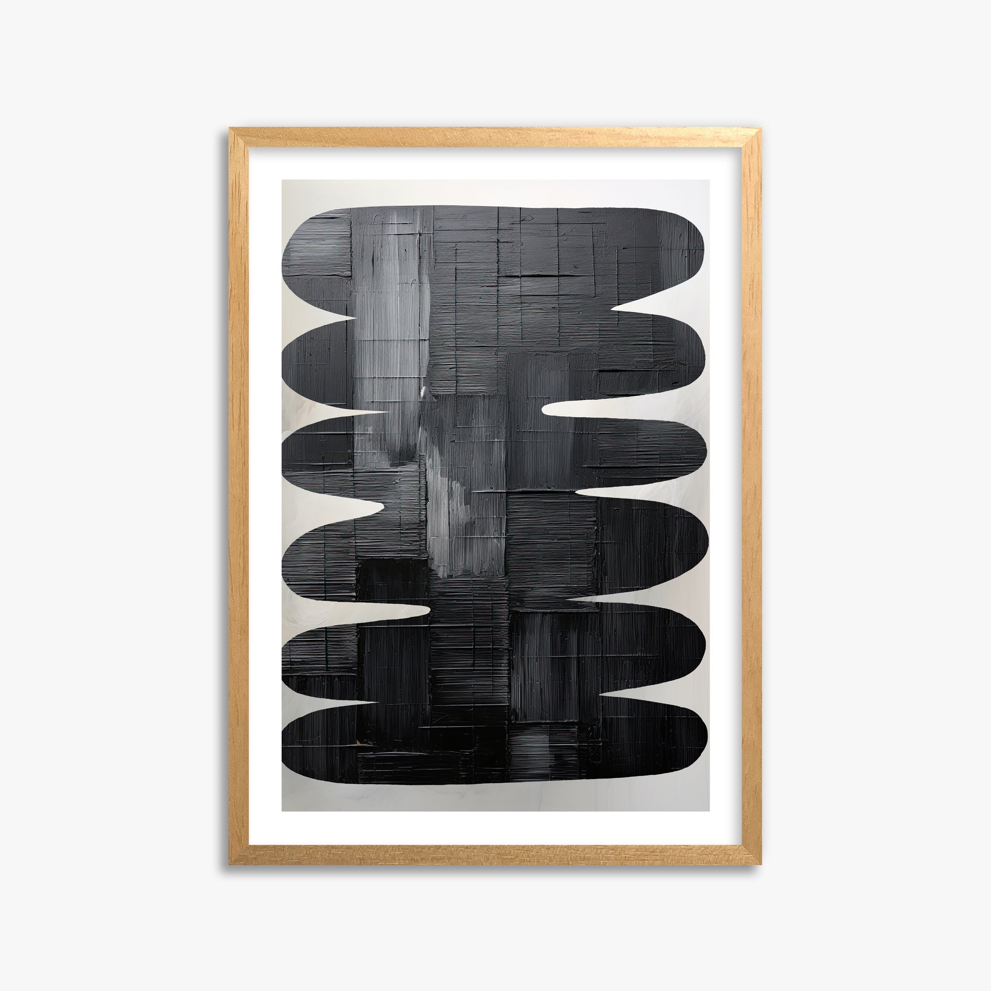 Midnight Waves, 50x70cm Oak Framed Art Reproduction