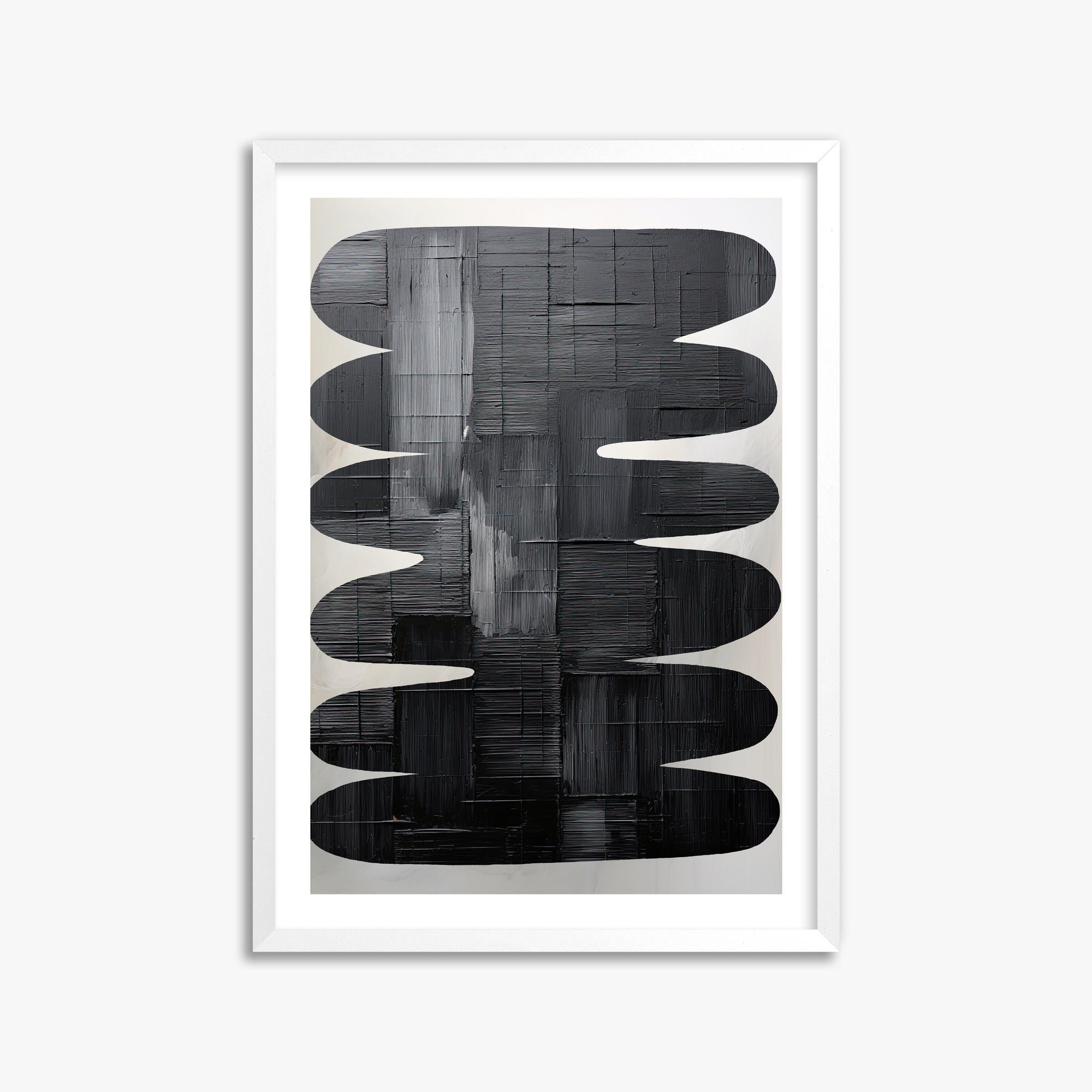 Midnight Waves, 50x70cm Whitek Framed Art Reproduction