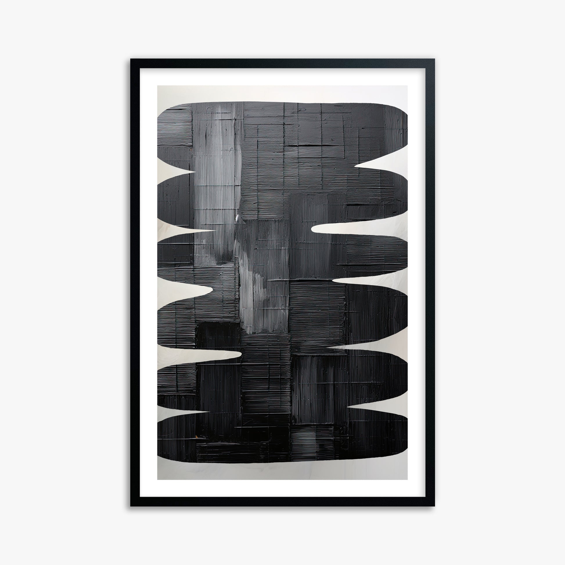 Midnight Waves, 61x91cm Black Framed Art Reproduction
