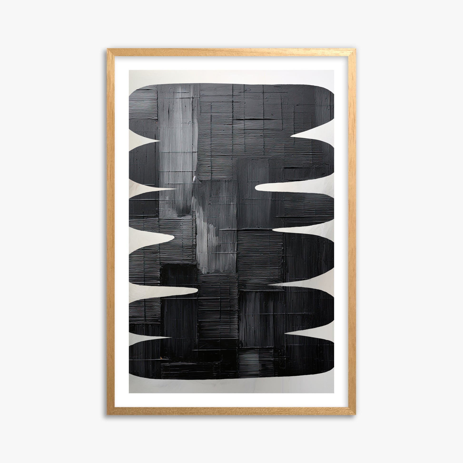 Midnight Waves, 61x91cm Oak Framed Art Reproduction