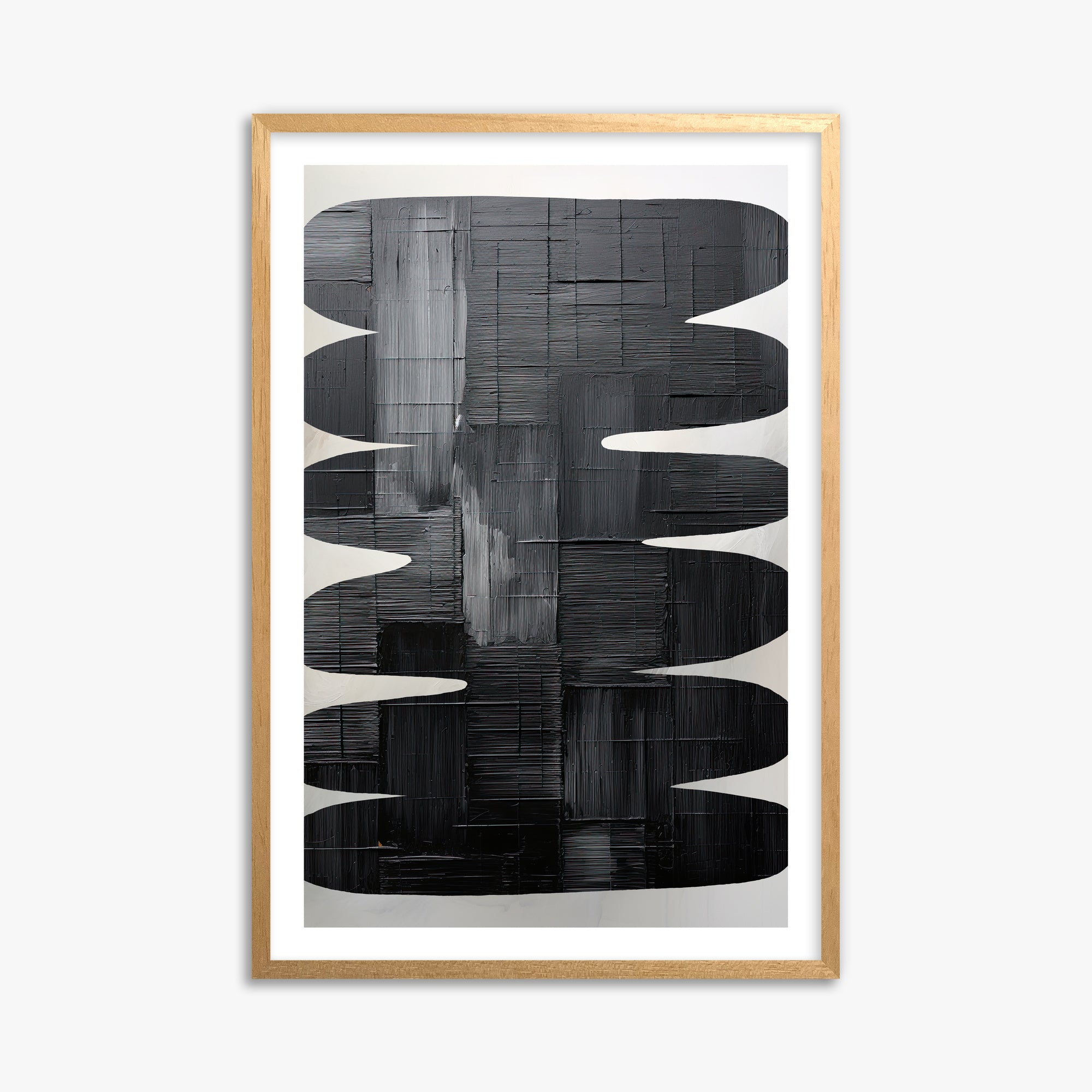 Midnight Waves, 61x91cm Oak Framed Art Reproduction