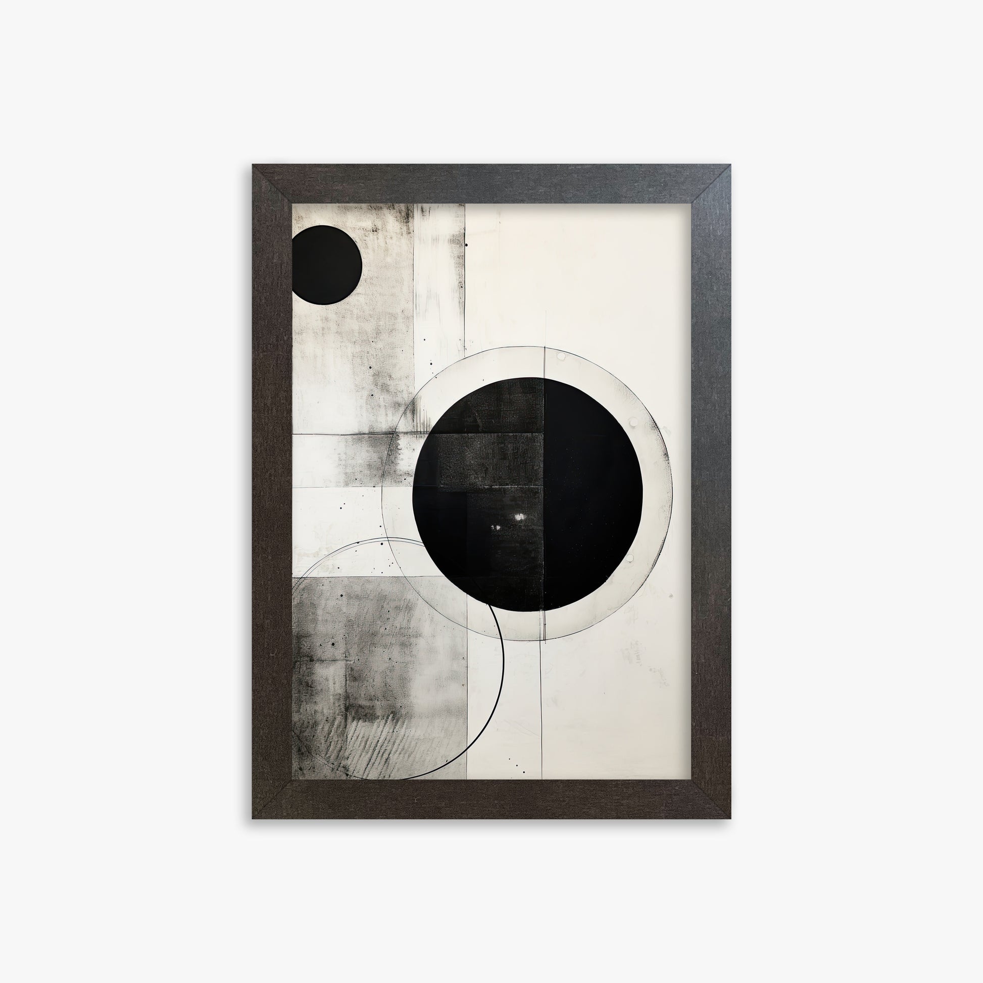Eclipse Geometry, 21x30cm Framed Art Reproduction With Espresso Frame