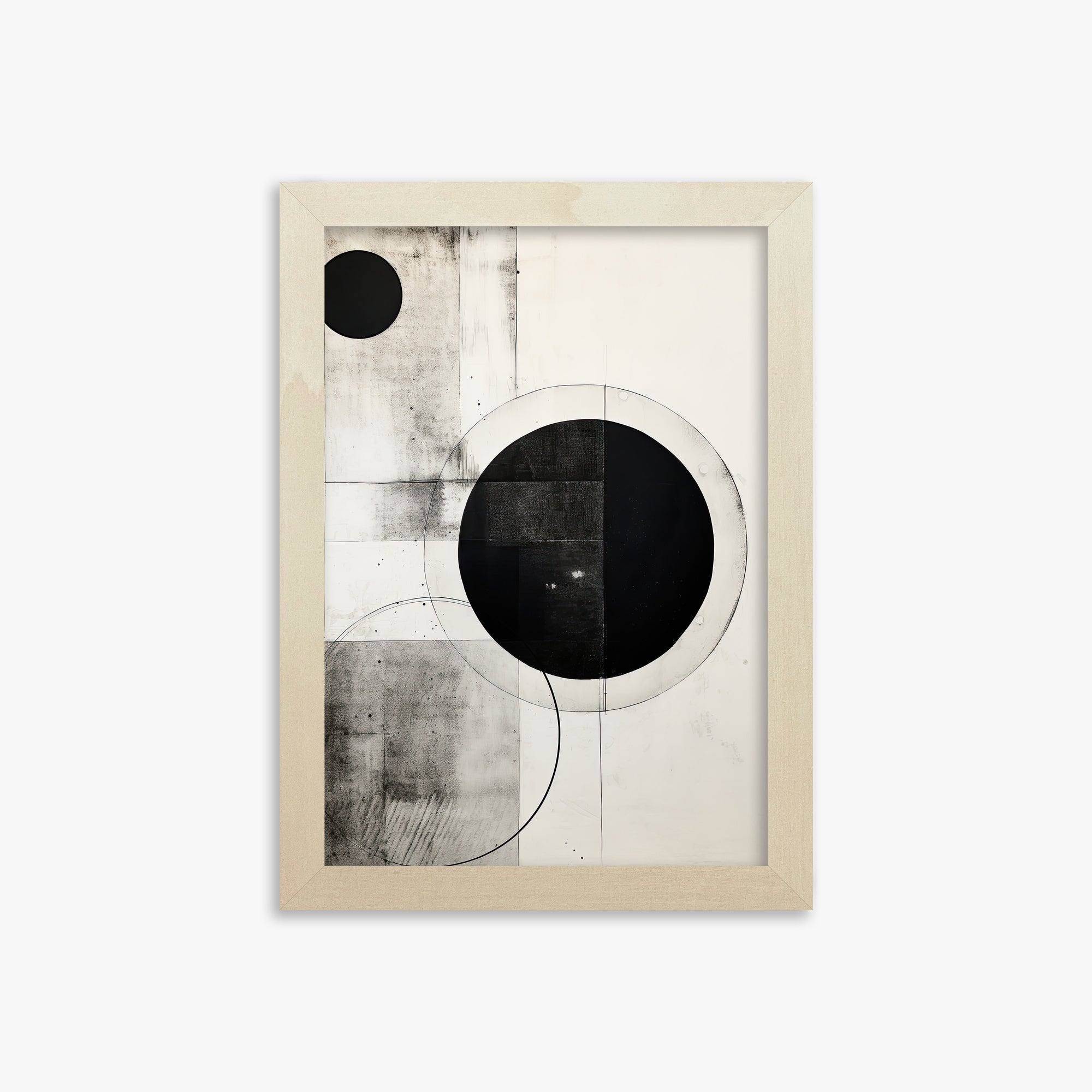 Eclipse Geometry, 21x30cm Framed Art Reproduction With Lime Wood Frame