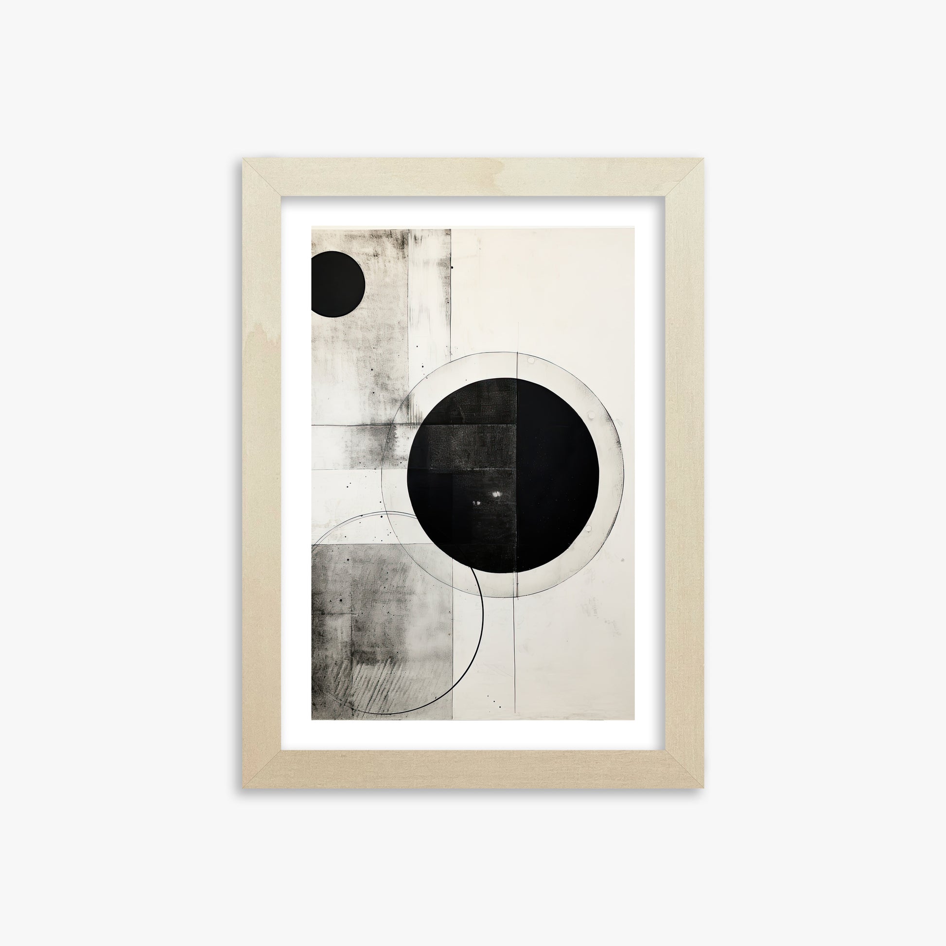 Eclipse Geometry, 21x30cm Framed Art Reproduction With Lime Wood Frame