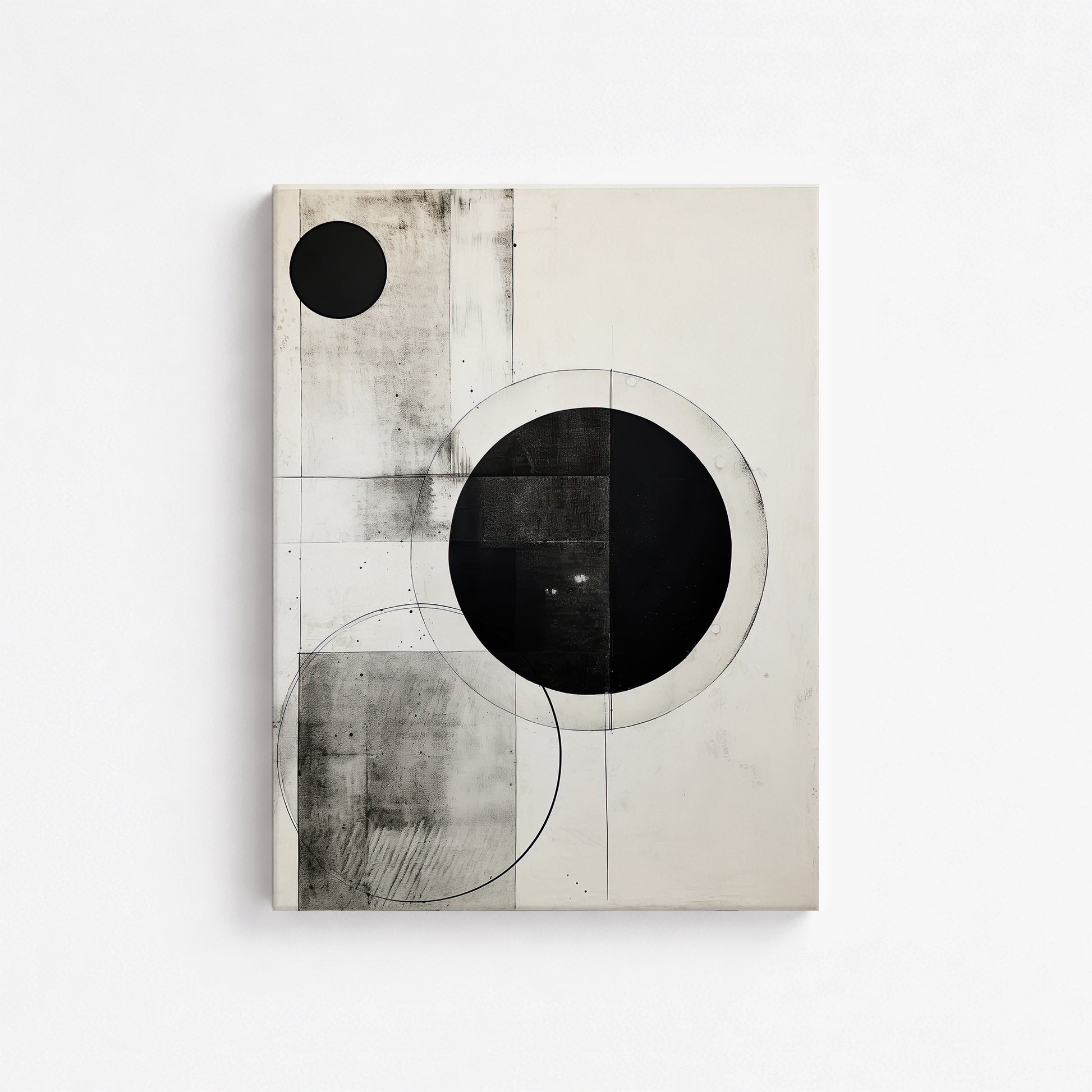 Eclipse Geometry, 30x40cm Satin Canvas Art Reproduction