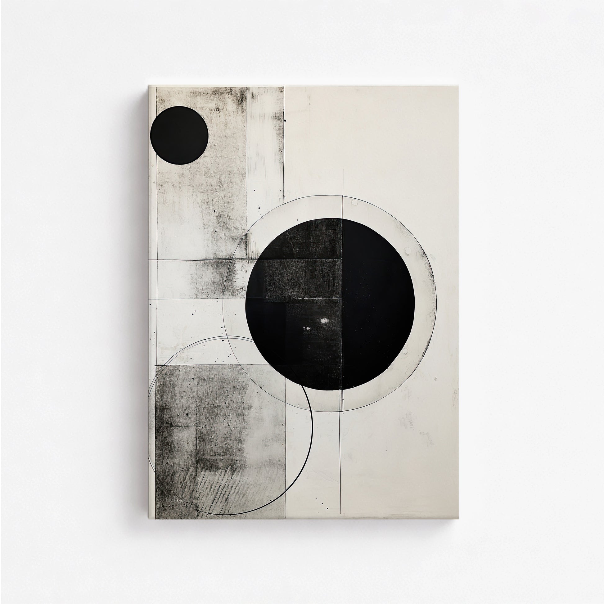 Eclipse Geometry, 50x70cm Satin Canvas Art Reproduction
