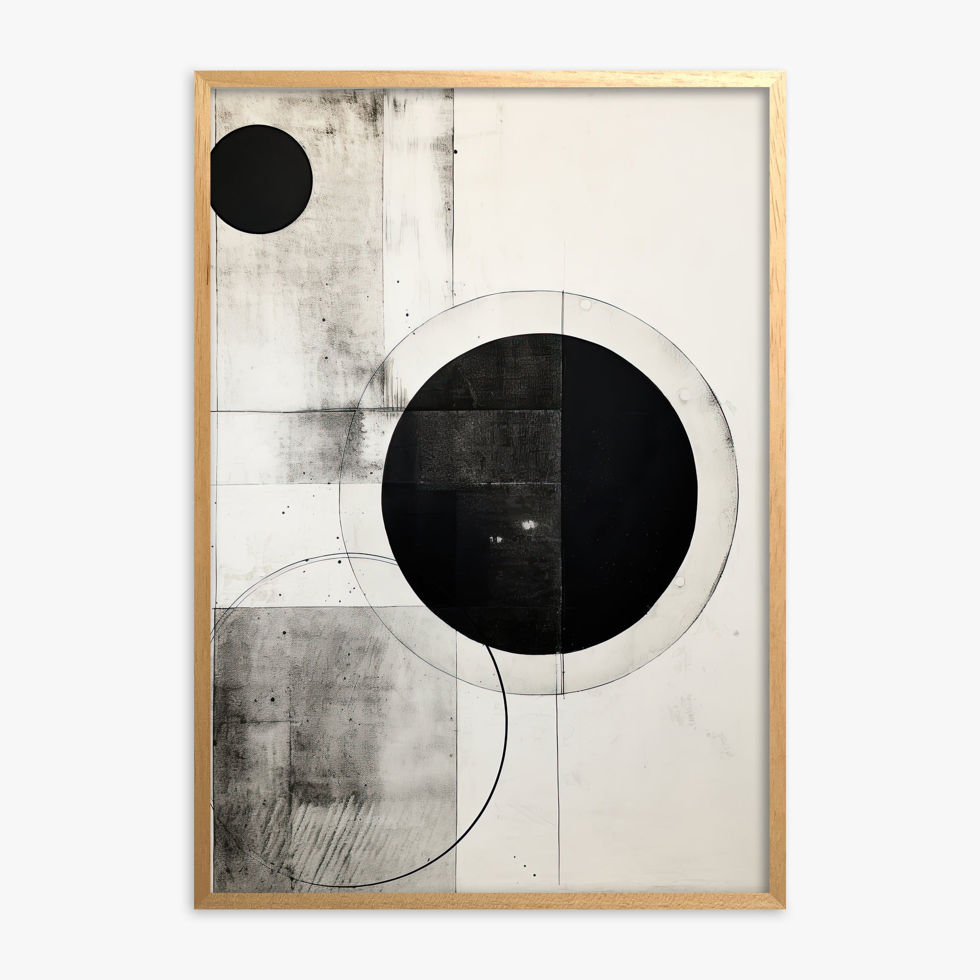 Eclipse Geometry, Oak Framed Poster With Oak Frame