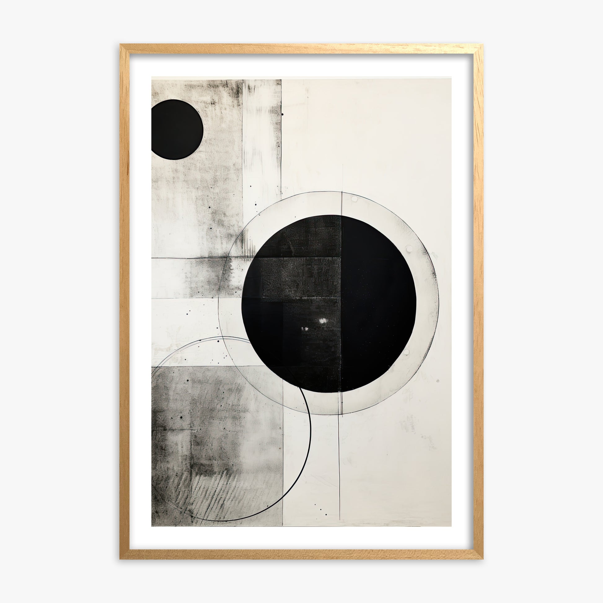 Eclipse Geometry, Oak Framed Poster With Oak Frame