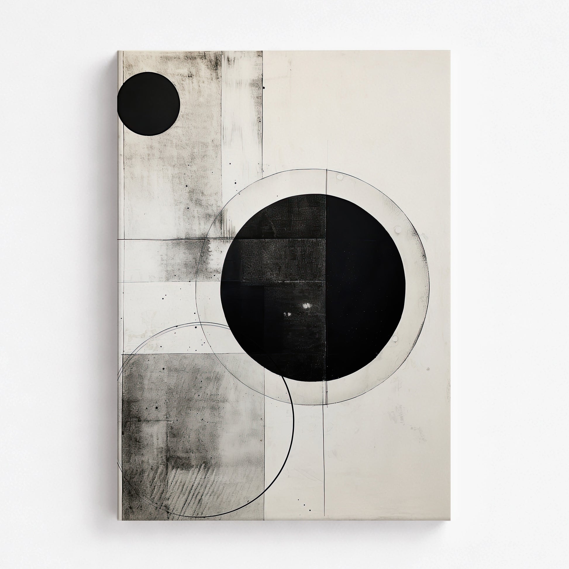 Eclipse Geometry, 70x100cm Satin Canvas Art Reproduction