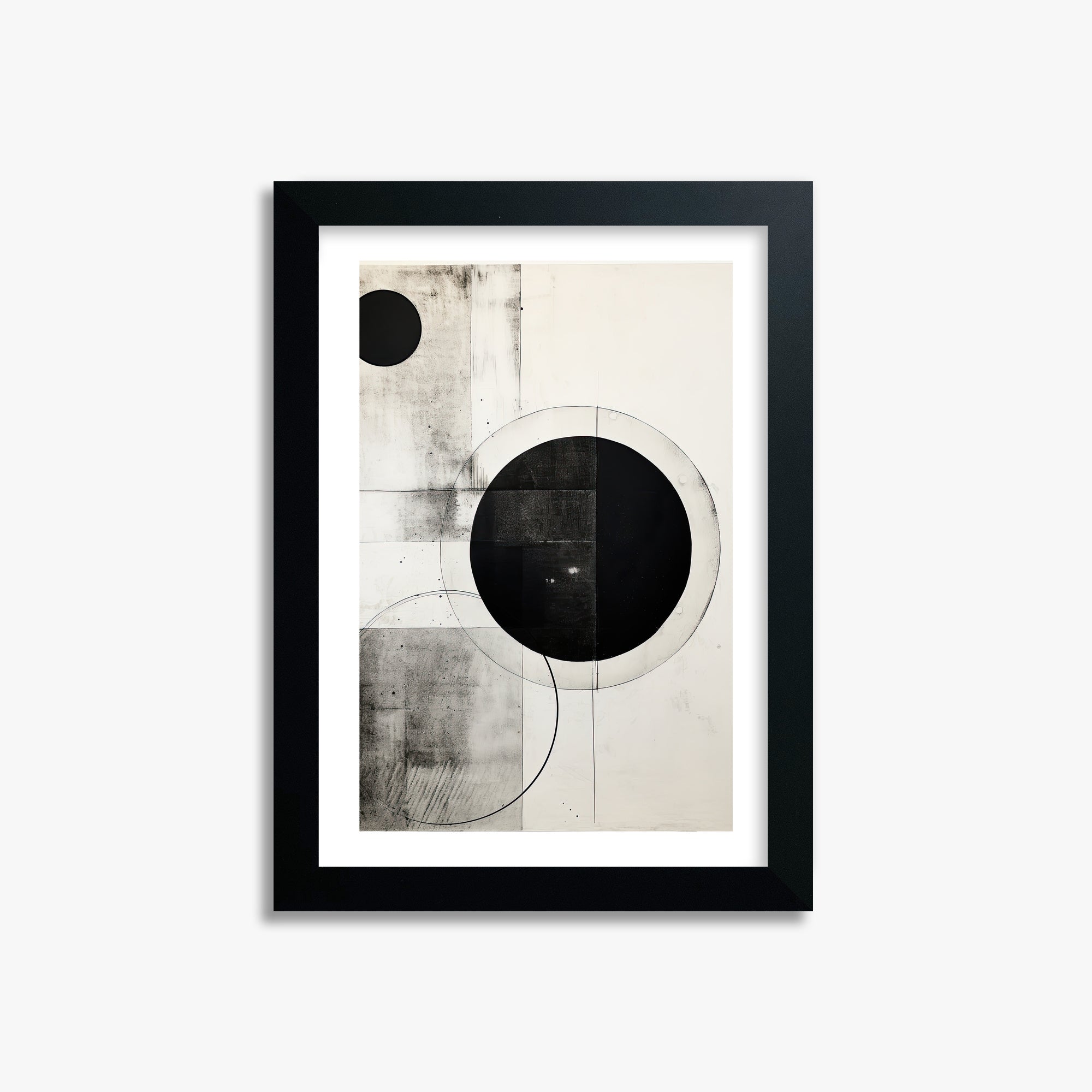 Eclipse Geometry, 21x30cm Black Framed Art Reproduction