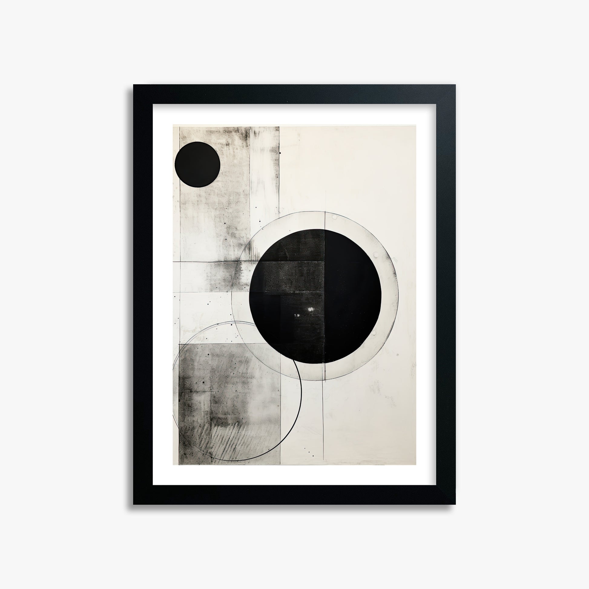 Eclipse Geometry, 30x40cm Black Framed Art Reproduction