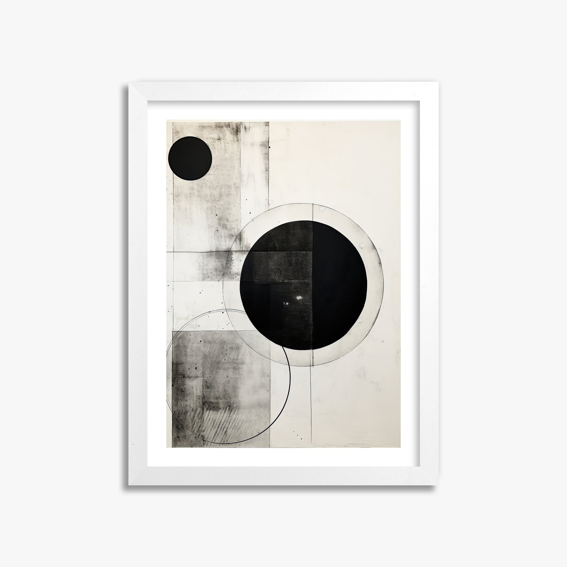 Eclipse Geometry, 30x40cm Whitek Framed Art Reproduction