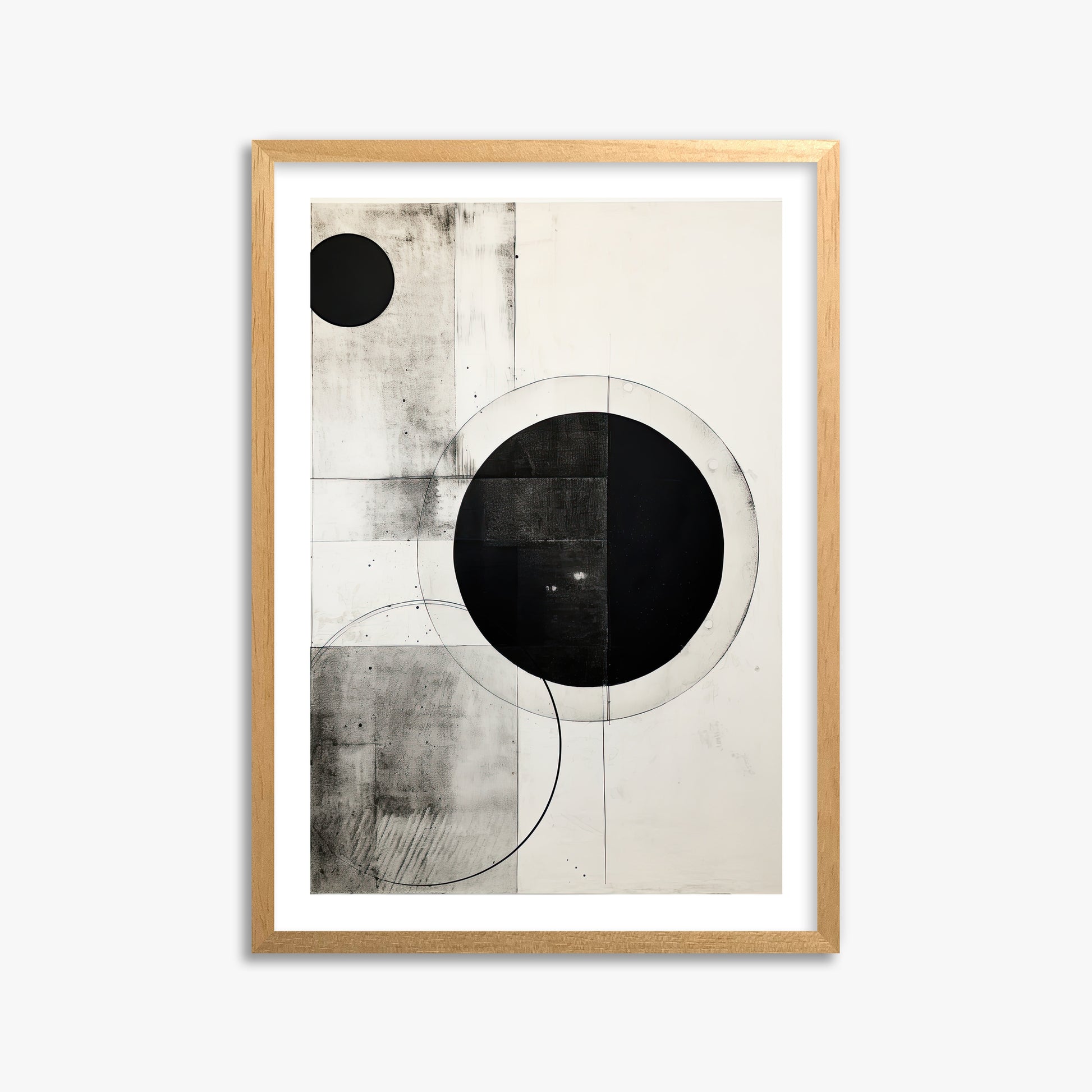 Eclipse Geometry, 50x70cm Oak Framed Art Reproduction